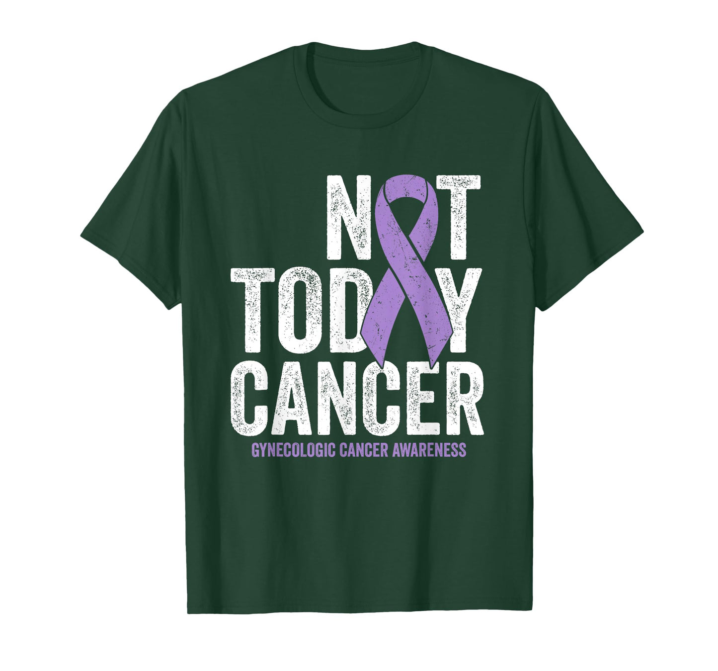 Not Today Gynecological Cancer, Lavender Awareness Ribbon T-Shirt