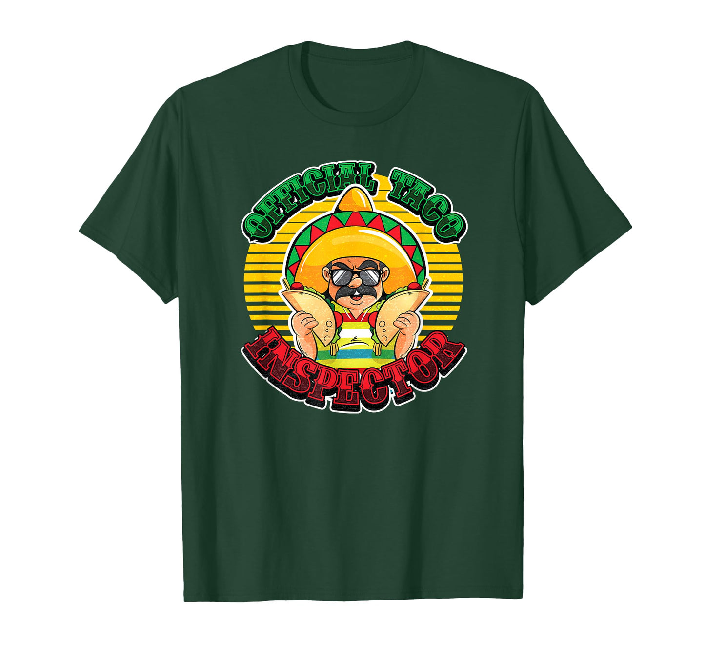 Funny Official Taco Inspector Shirt Taco Lover Gift Tshirt T-Shirt
