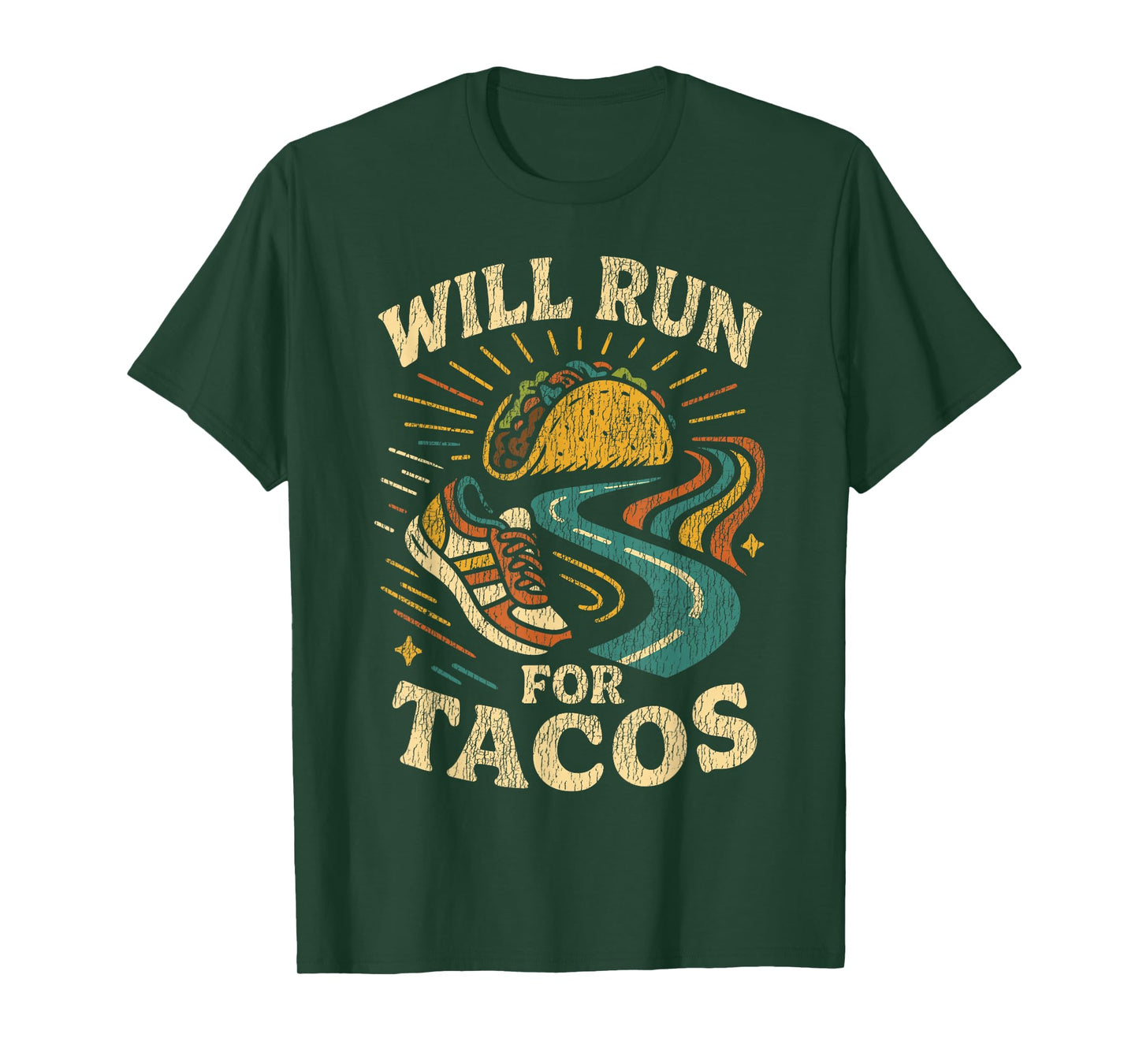 Running Runner Half Marathon Taco Will Run for Tacos T-Shirt