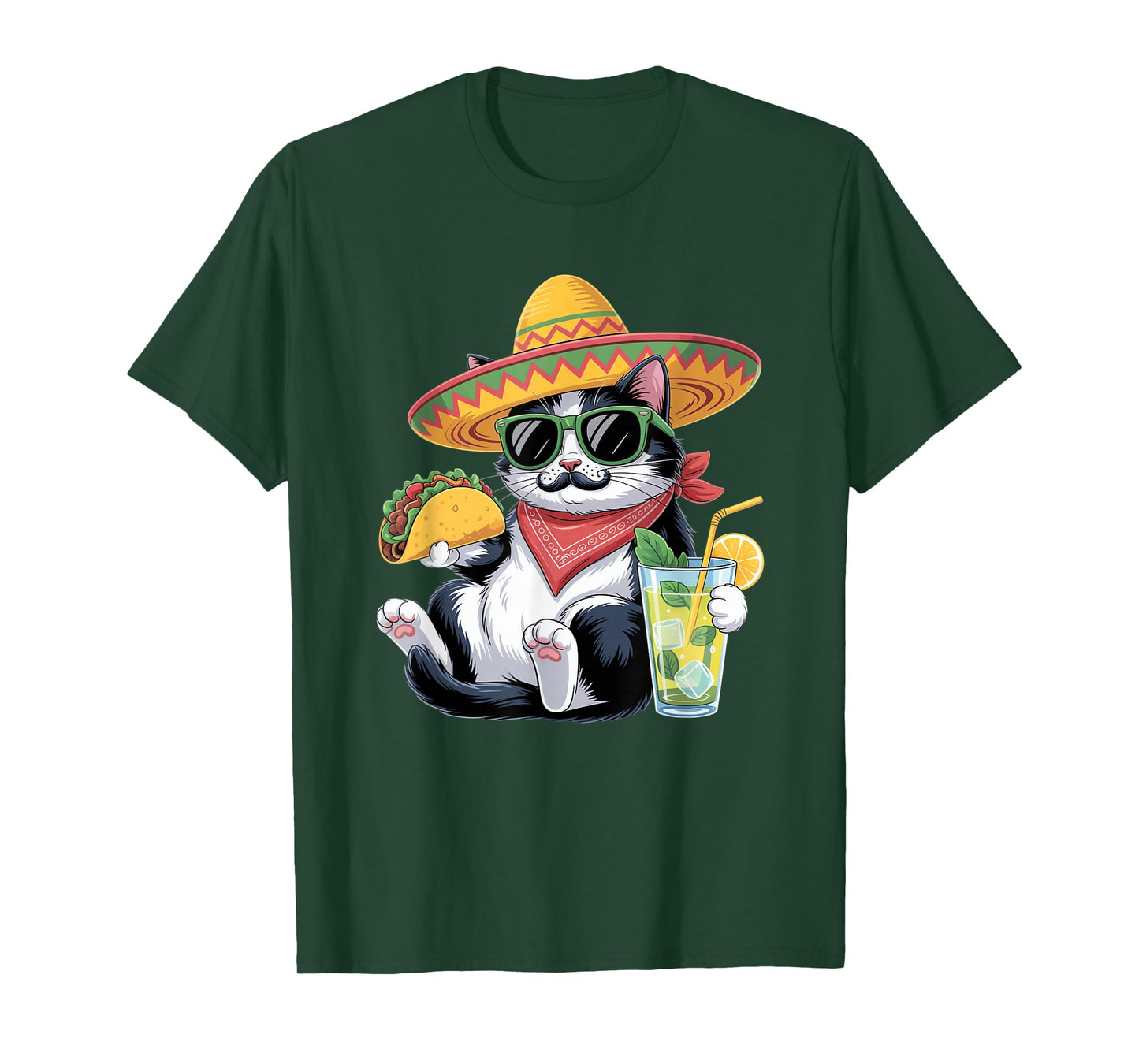 Taco Cat - Taco Lover Mexican Food Cinco de Mayo T-Shirt