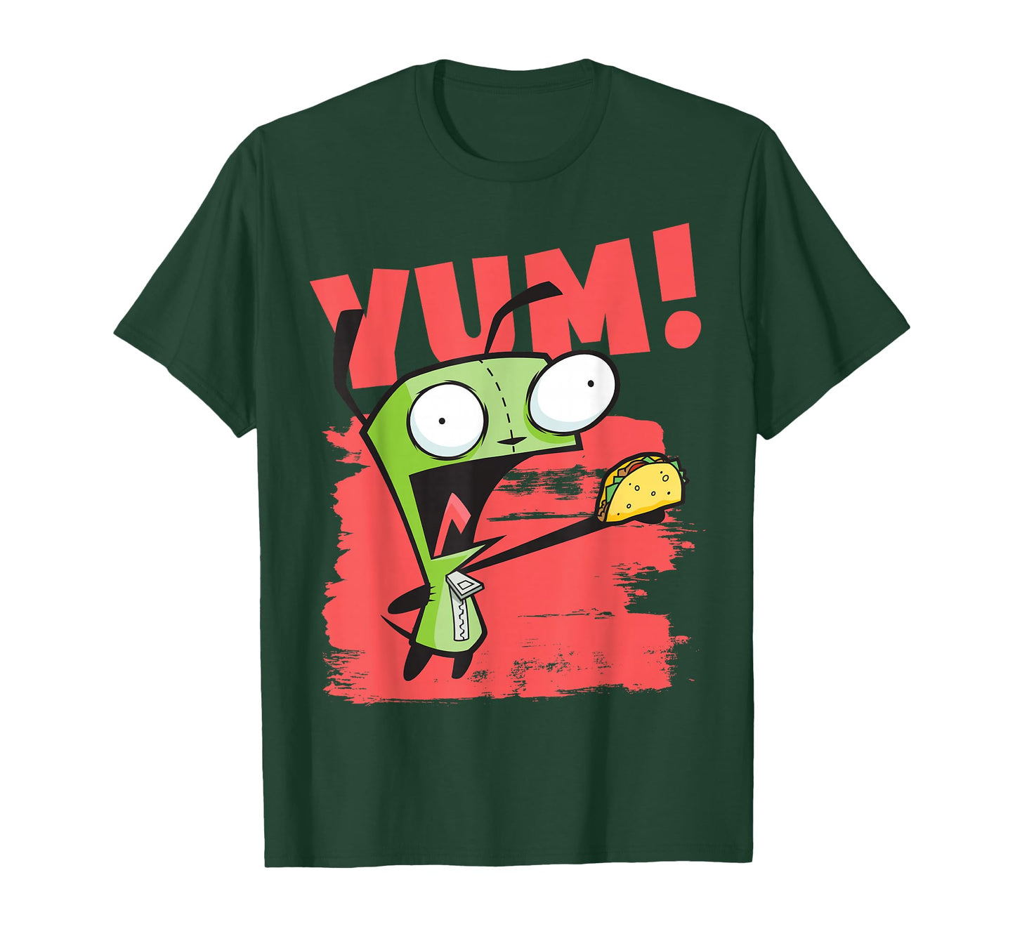 Invader Zim Gir With A Taco Poster T-Shirt