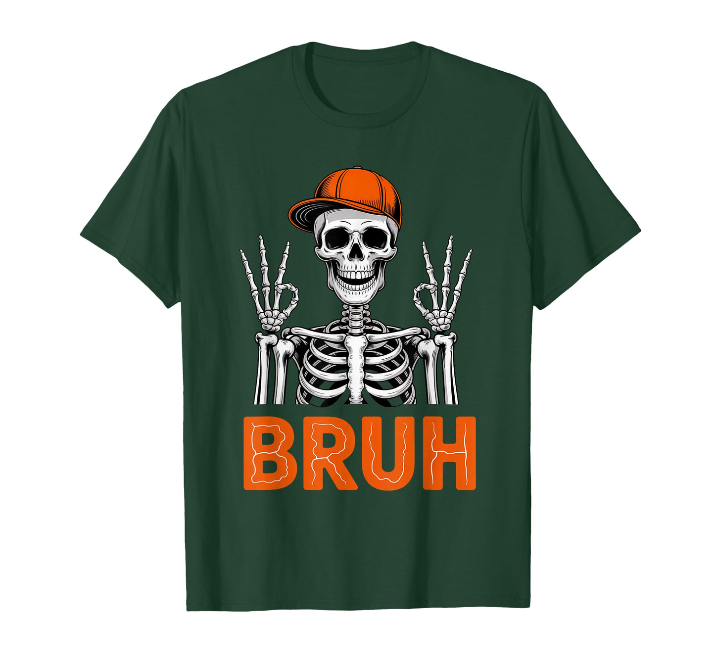 Skeleton Rock On Bruh Halloween for Mens Boys Kids Toddlers T-Shirt