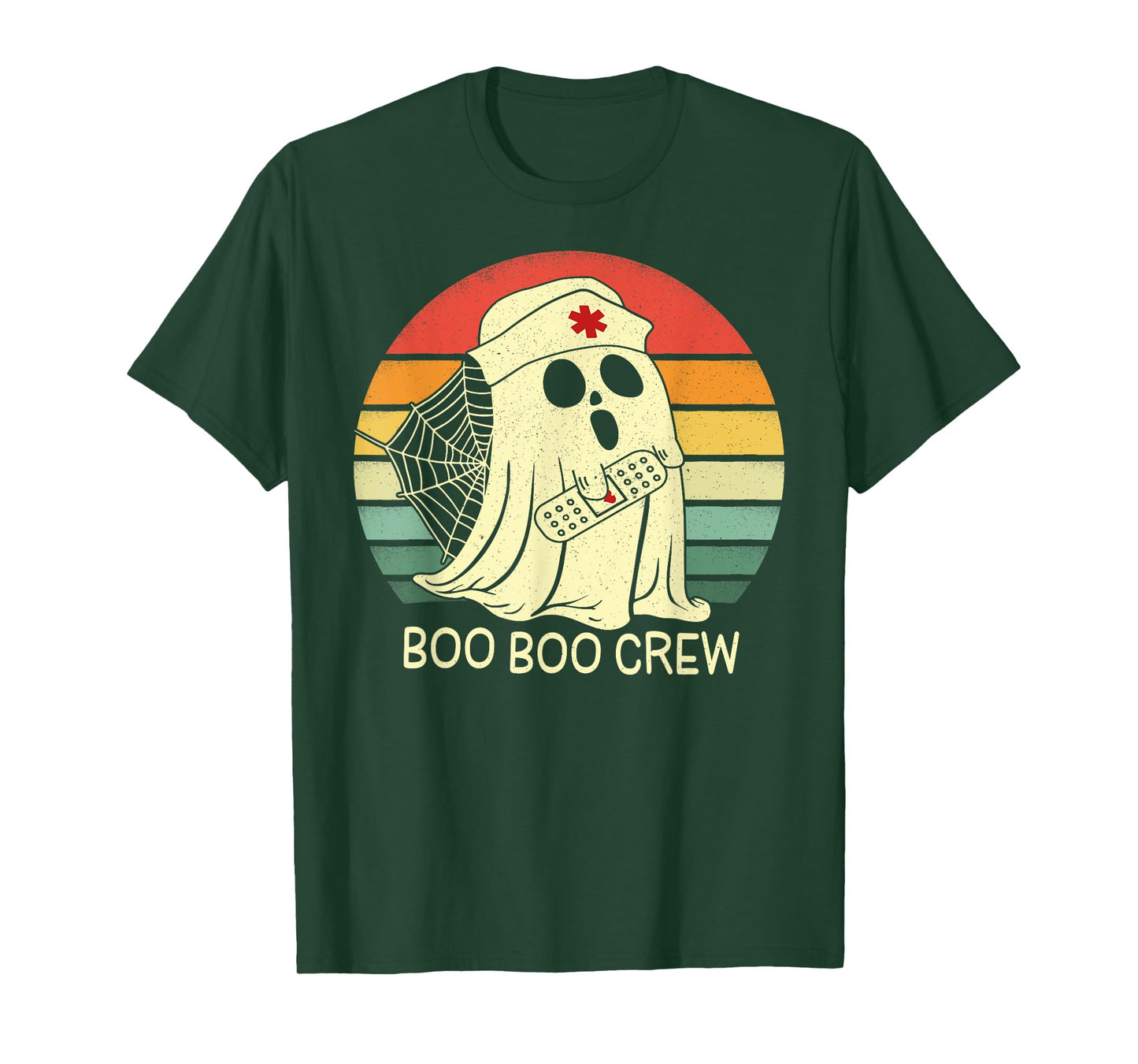 Boo Crew Nurse Vintage Halloween Costume Nursing Ghost Women T-Shirt