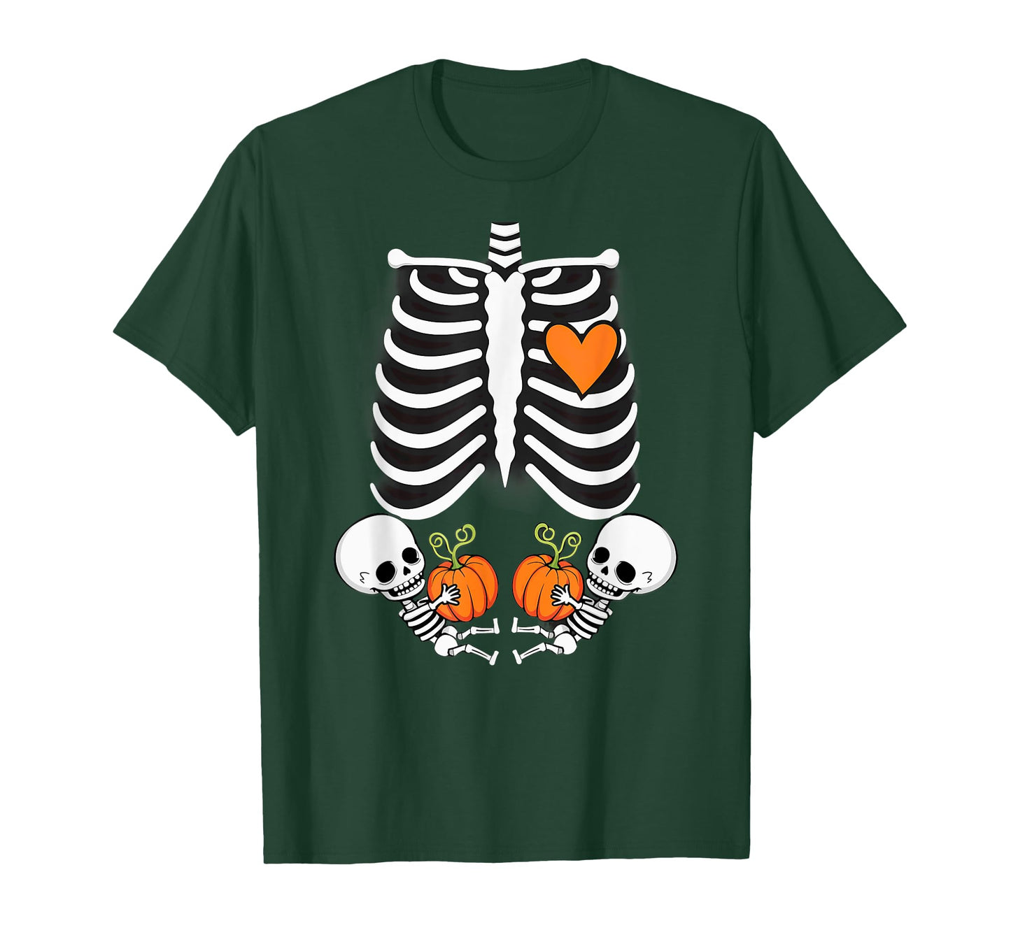 Pregnancy Announcement Gender Reveal Skeleton Twins T-Shirt