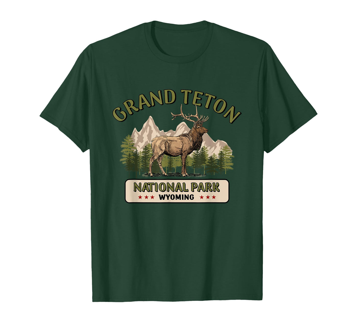 GRAND TETON NATIONAL PARK ELK DESIGN T-Shirt