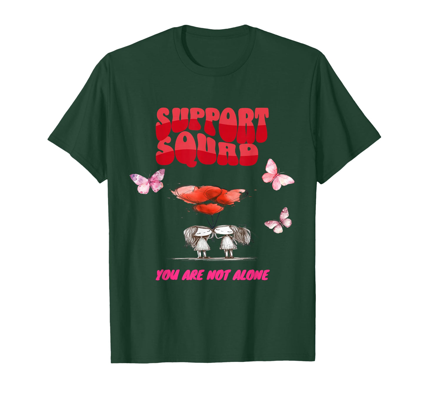 Breast Cancer Support Squad Awareness Men Women Kids T-Shirt