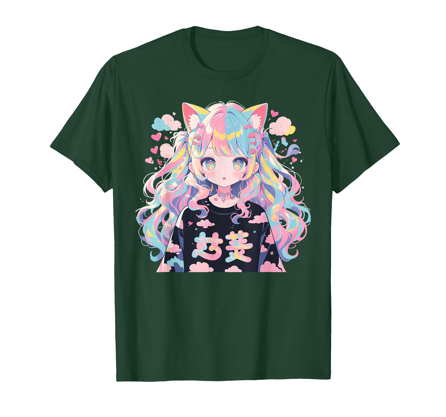 Anime Waifu Cute Anime manga Cat Girl Sweet Retro Japan T-Shirt