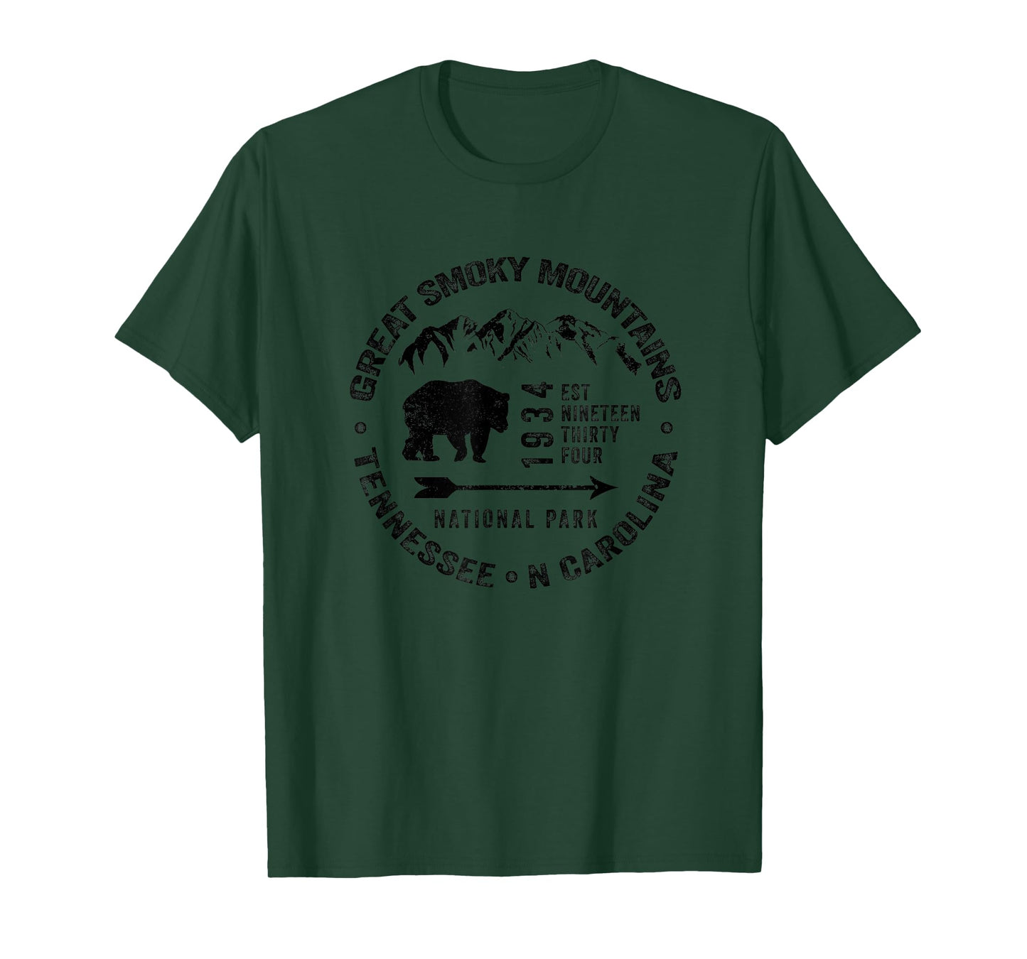 Great Smoky Mountains National Park USA Black Bears Hiking T-Shirt