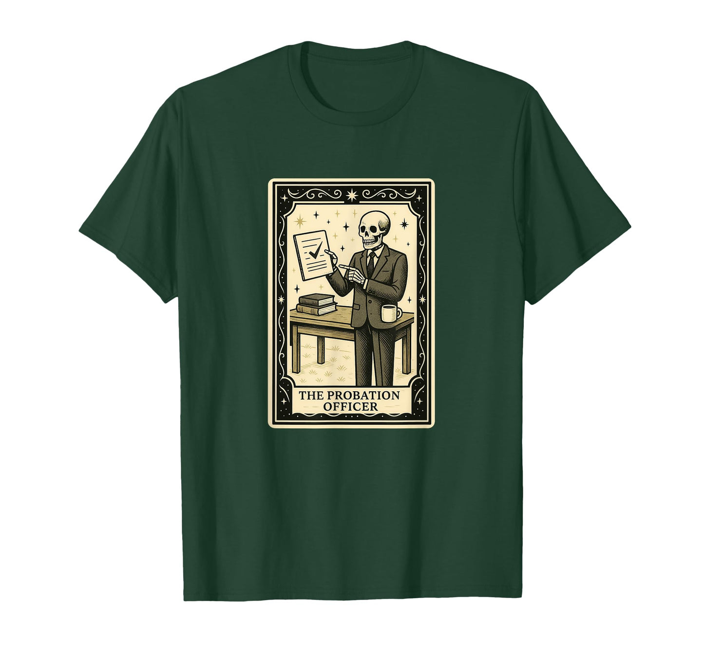 Probation Officer Tarot Card - Halloween Spooky Gothic T-Shirt