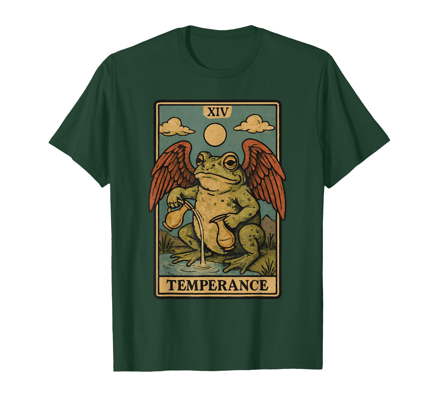 Frog Toad Temperance Tarot Card T-Shirt