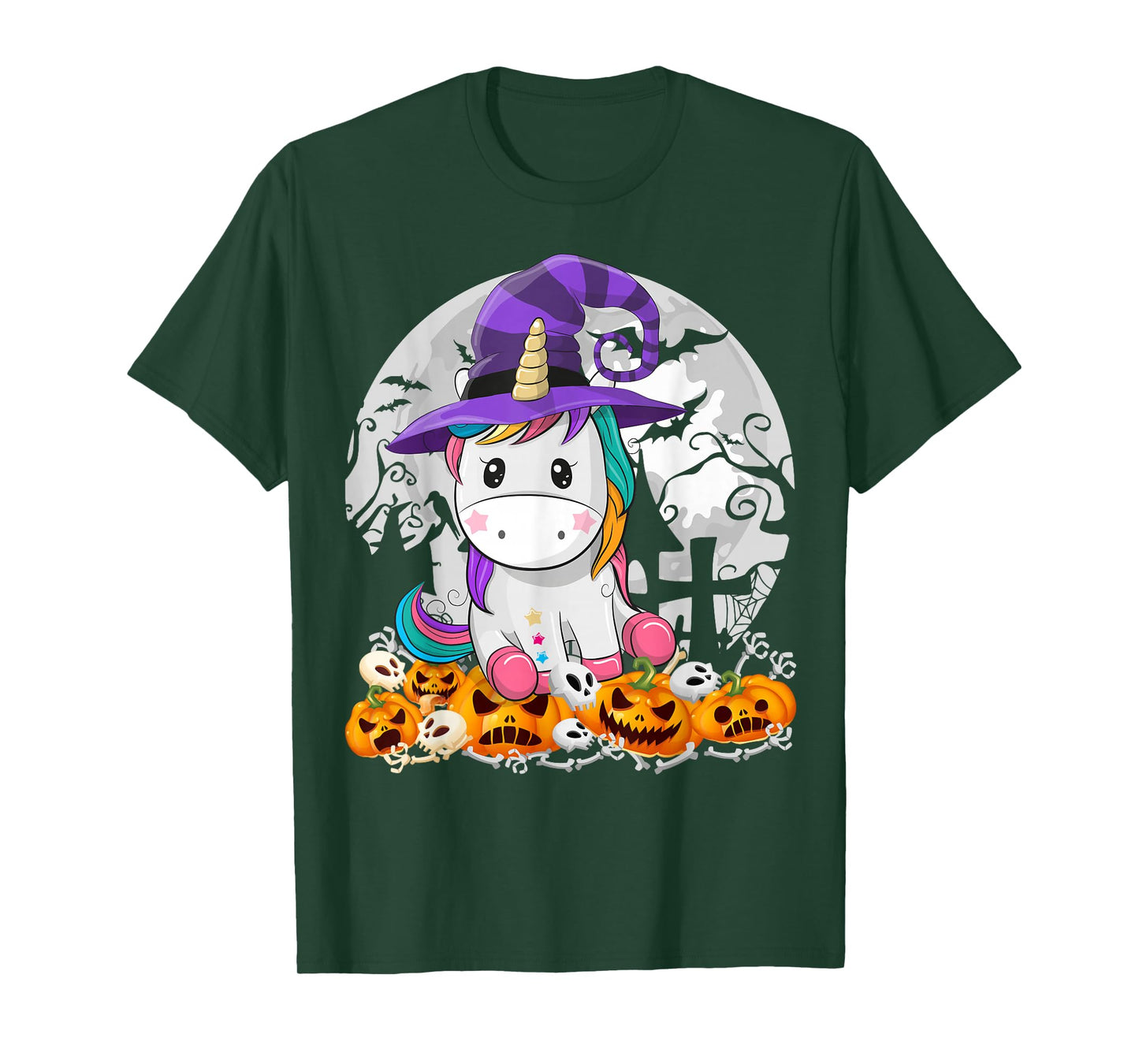 Cute Unicorn Spooky Halloween Costume Girls Women Magical T-Shirt