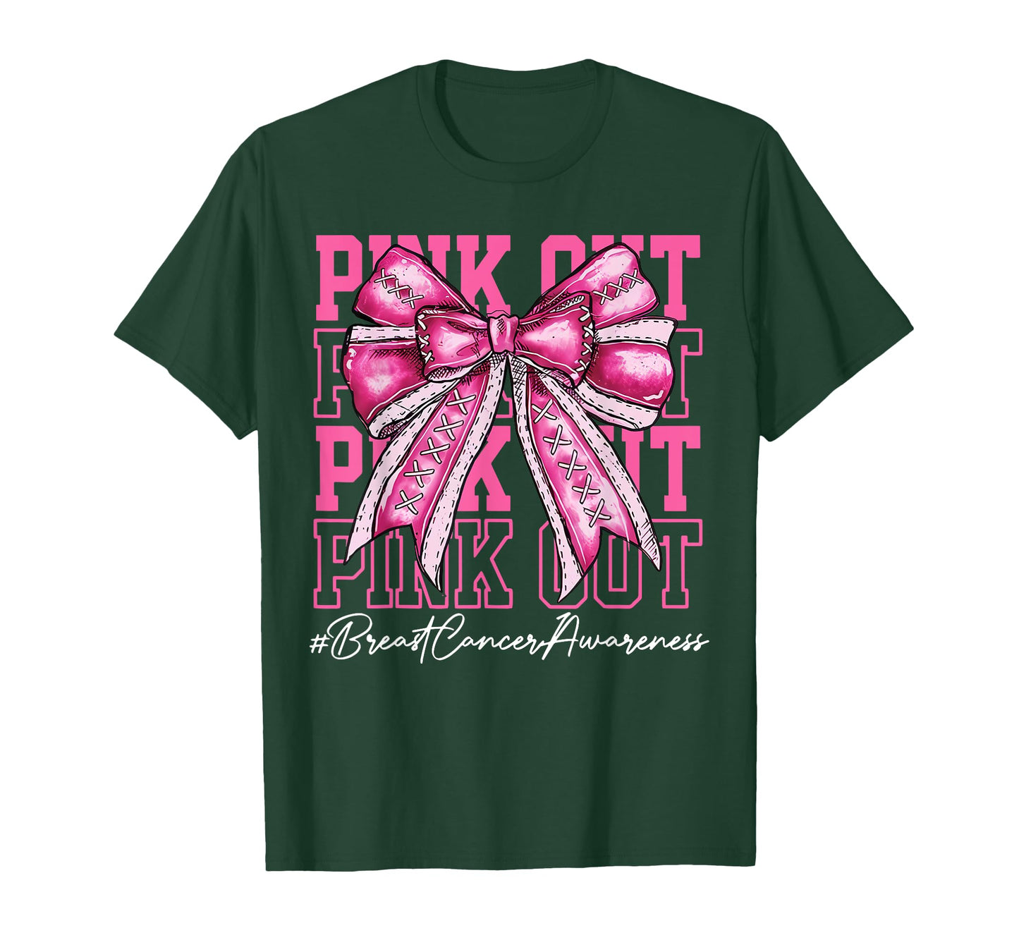 Pink Out Tackle Breast Cancer Awareness American Football T-Shirt