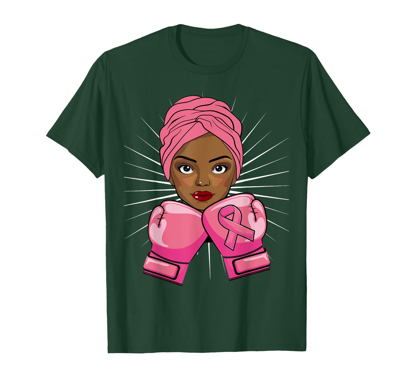 Black African American Woman Fight Breast Cancer T-Shirt