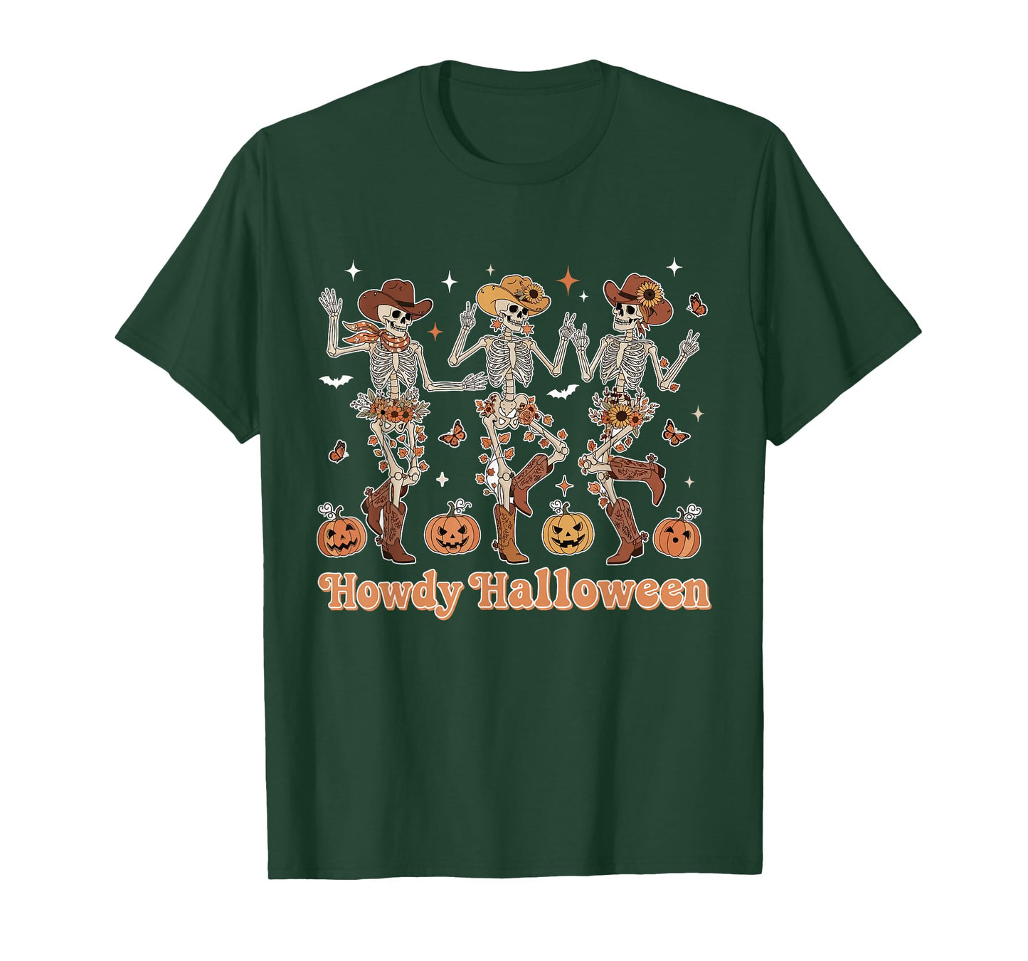 Cowboy Skeleton Dancing Howdy Halloween Western Cowgirl T-Shirt