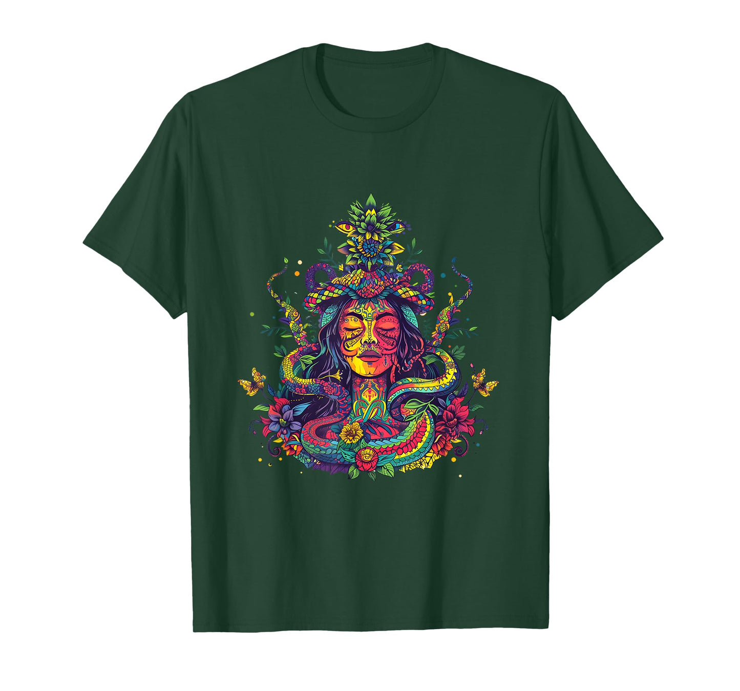 Divine Healing Crafts Ayahuasca Ceremony Visionary Design - Spiritual Shamanic T-Shirt, Small