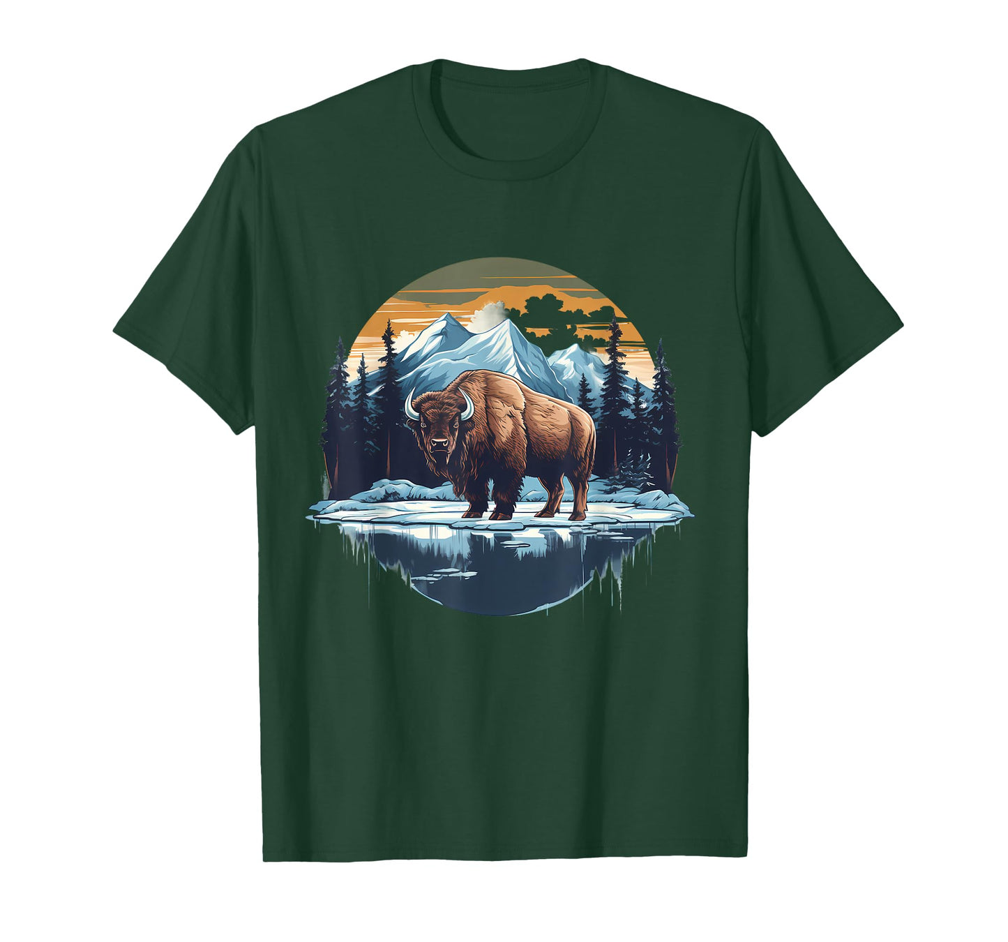 Buffalo Artwork Bison African Animal Lovers Colorful Nature T-Shirt