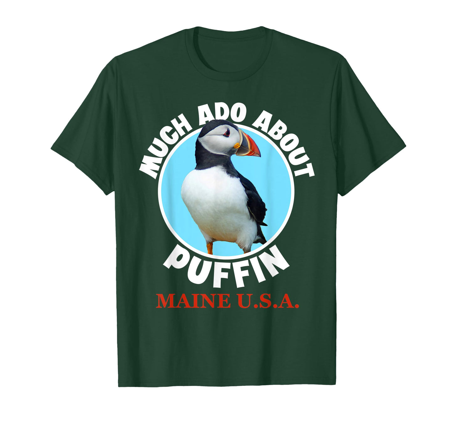 Puffin Bird Maine USA Souvenir For Women Men Funny T-Shirt
