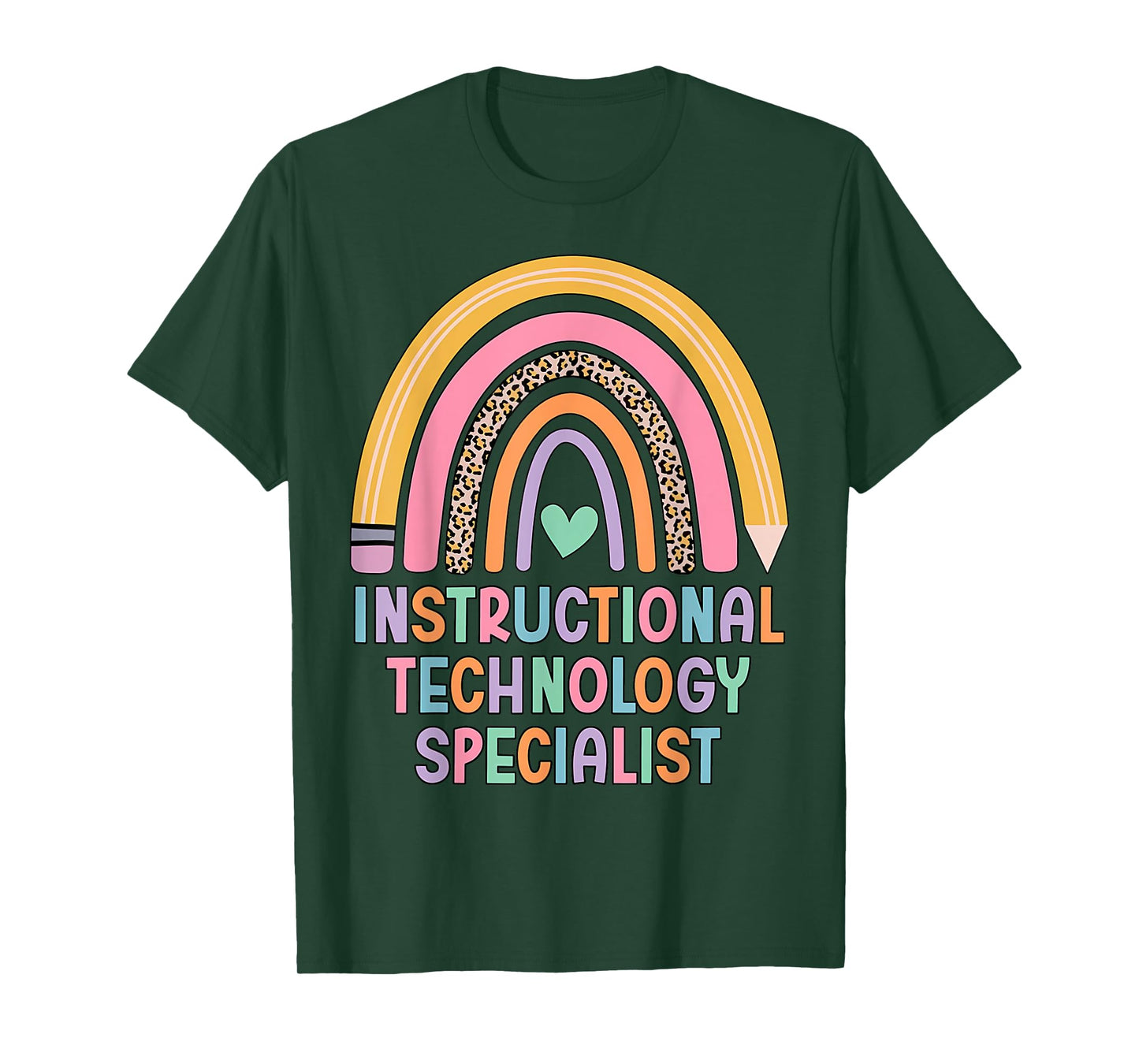 Rainbow Instructional Technology Specialist Computer Teacher T-Shirt