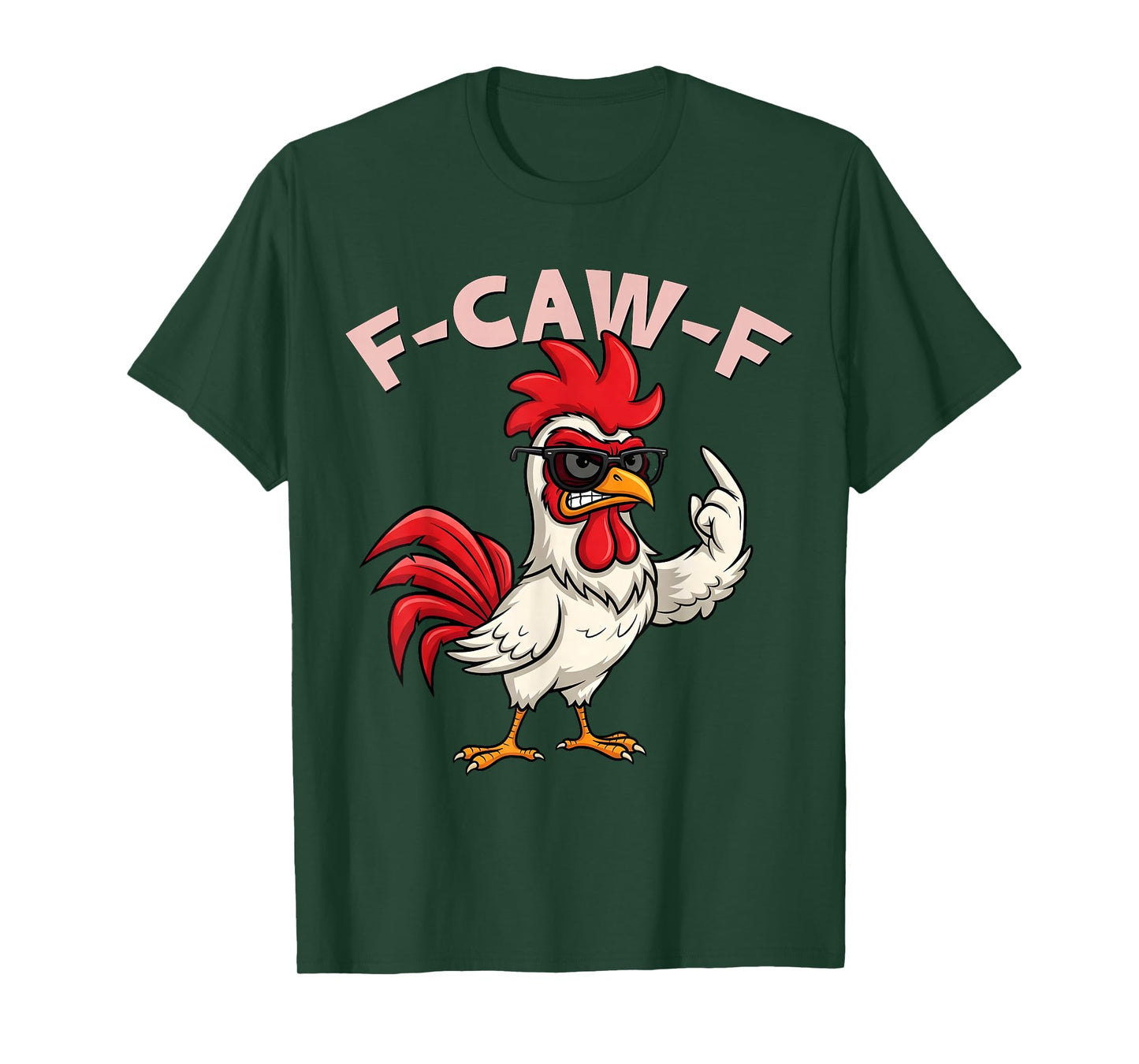 f-caw-f Funny Chicken Humor Rooster Meme fcawf Halloween Men T-Shirt