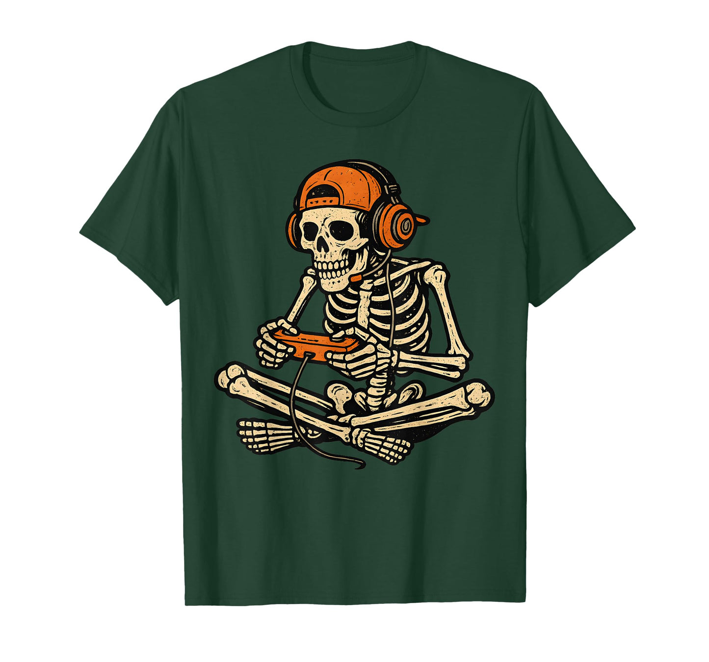 Halloween Skeleton Gamer Video Gaming Funny Gaming Skeleton T-Shirt