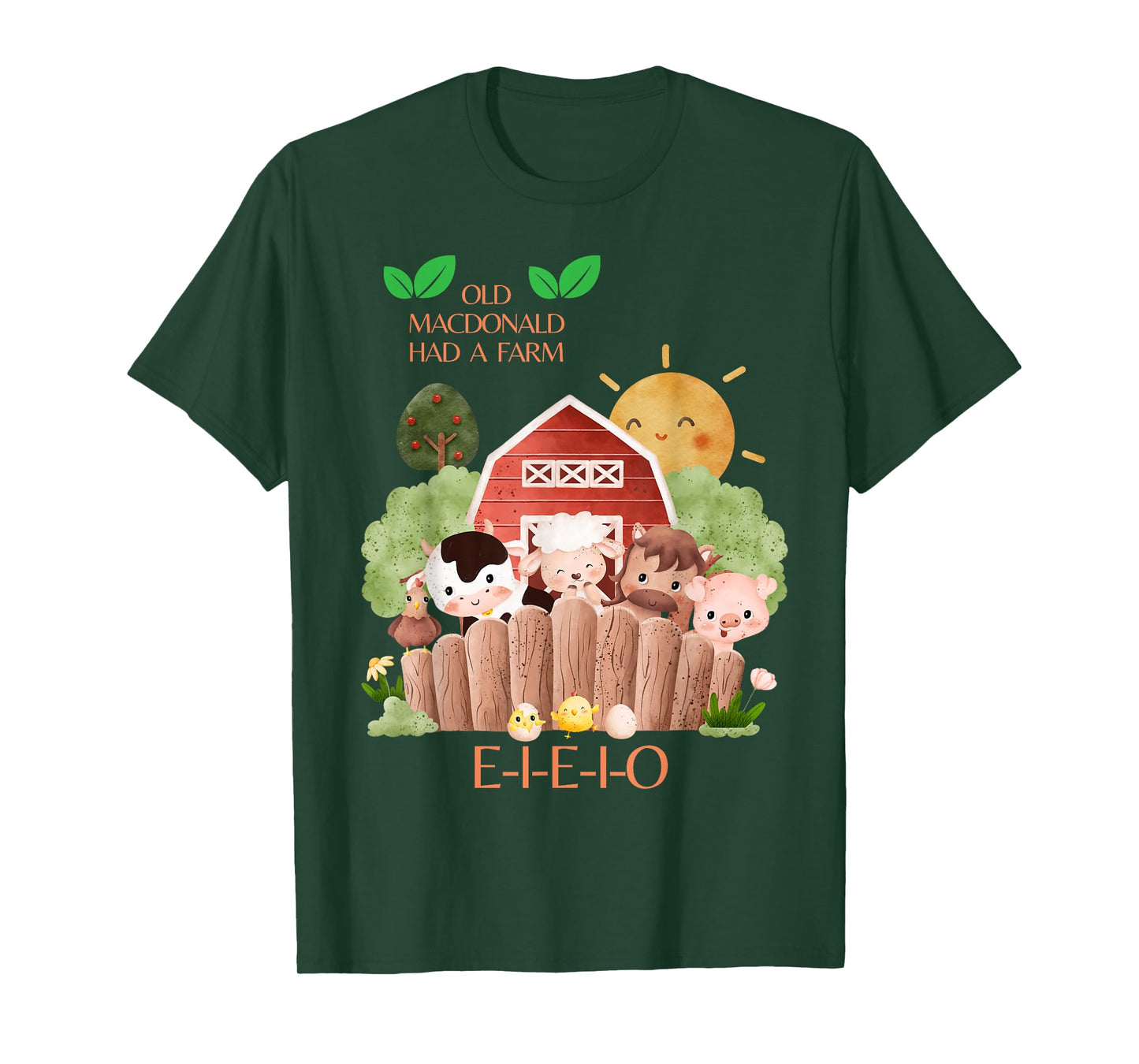 Old MacDonald Had a Farm E-I-E-I-O Boy Toddler Kids Birthday T-Shirt