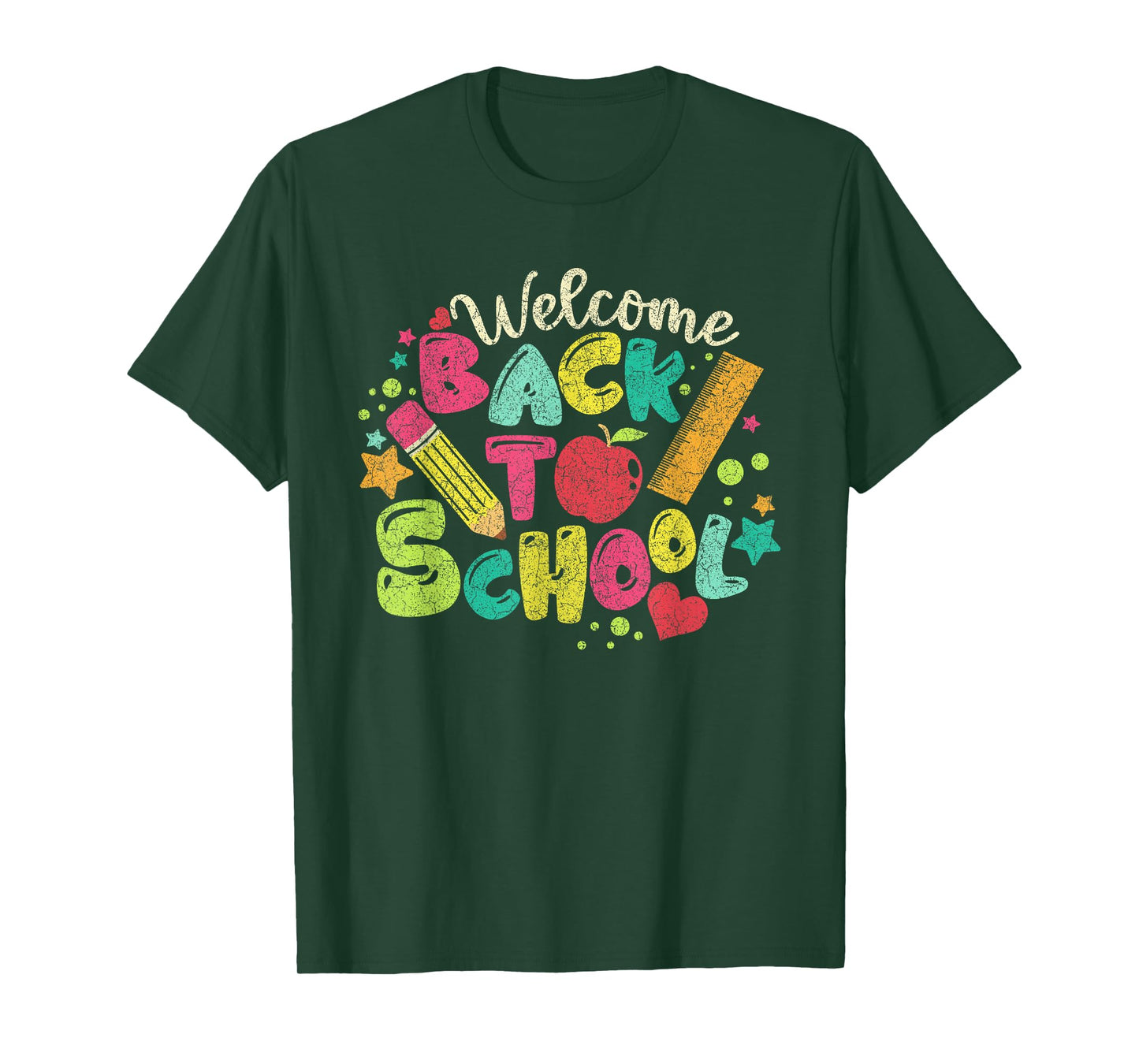Welcome Back To School Ruler Pencil Kid T-Shirt