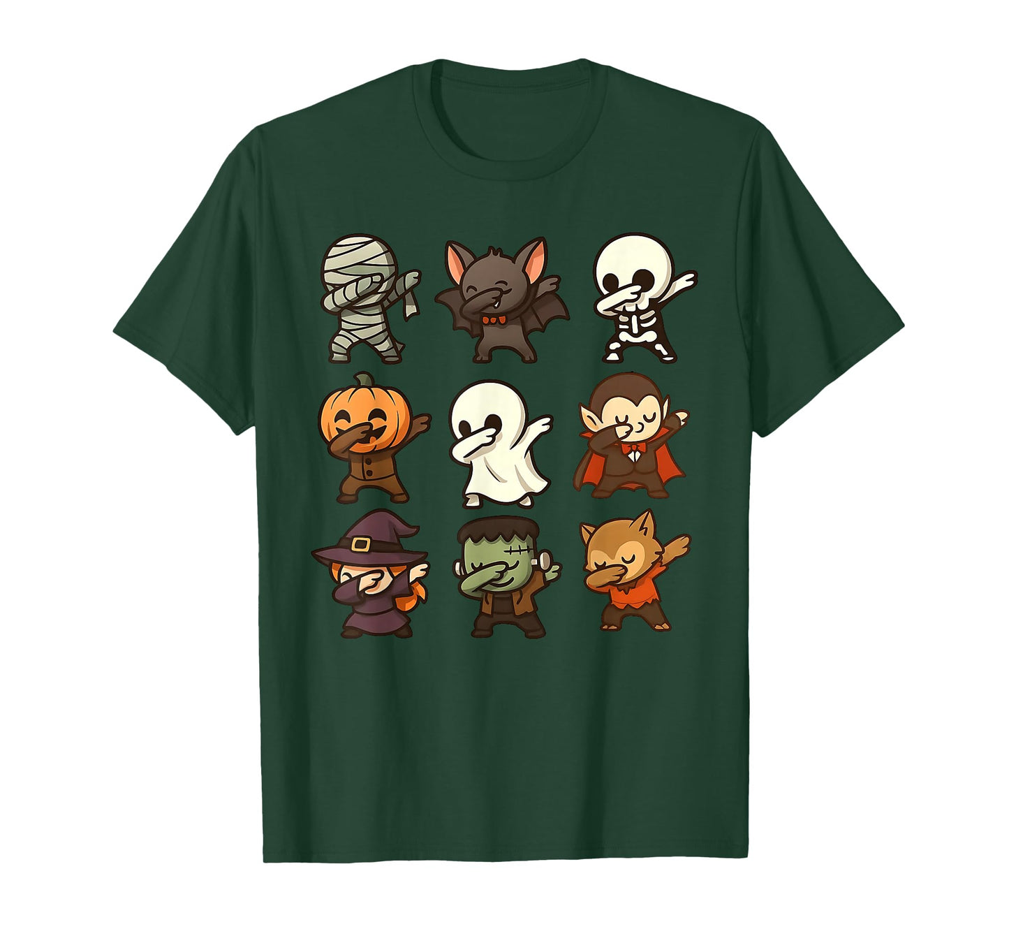 Halloween Ghost Pumpkin Skeleton Dab Costume Boys Girls Kids T-Shirt