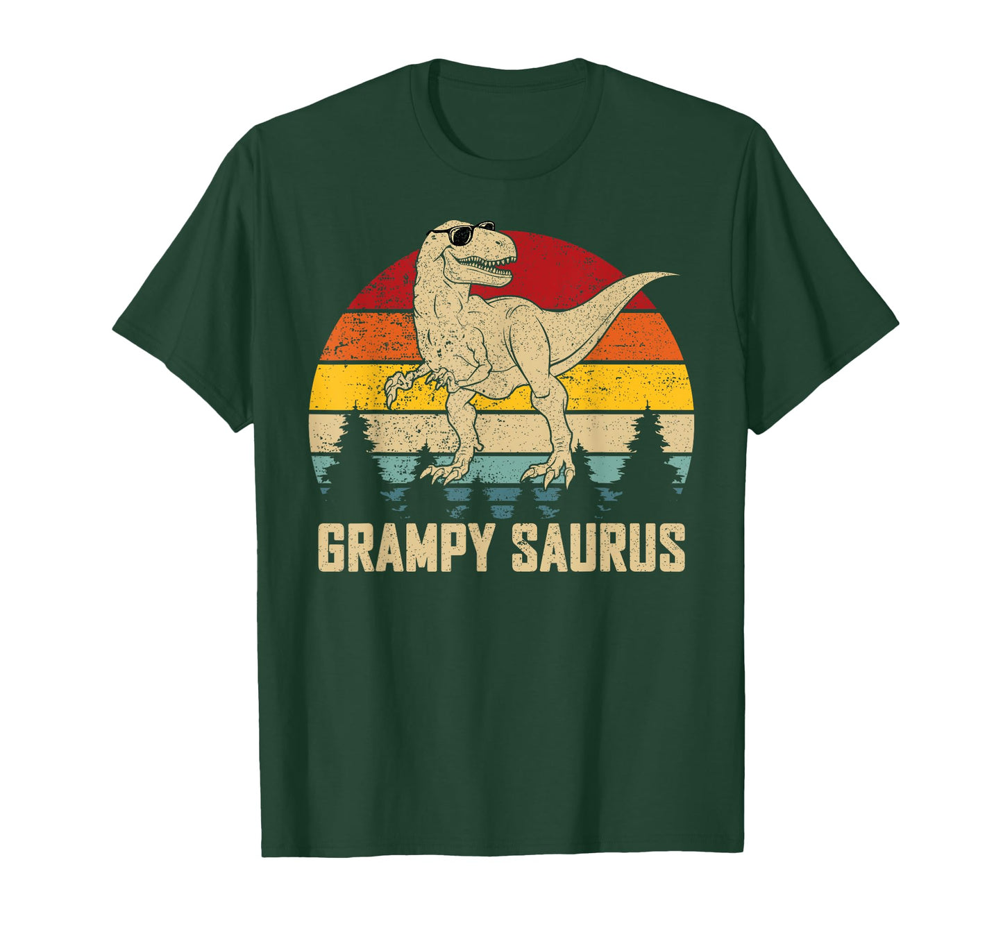 Mens Grampysaurus T rex Dinosaur Dad Father's Day Grampy T-Shirt
