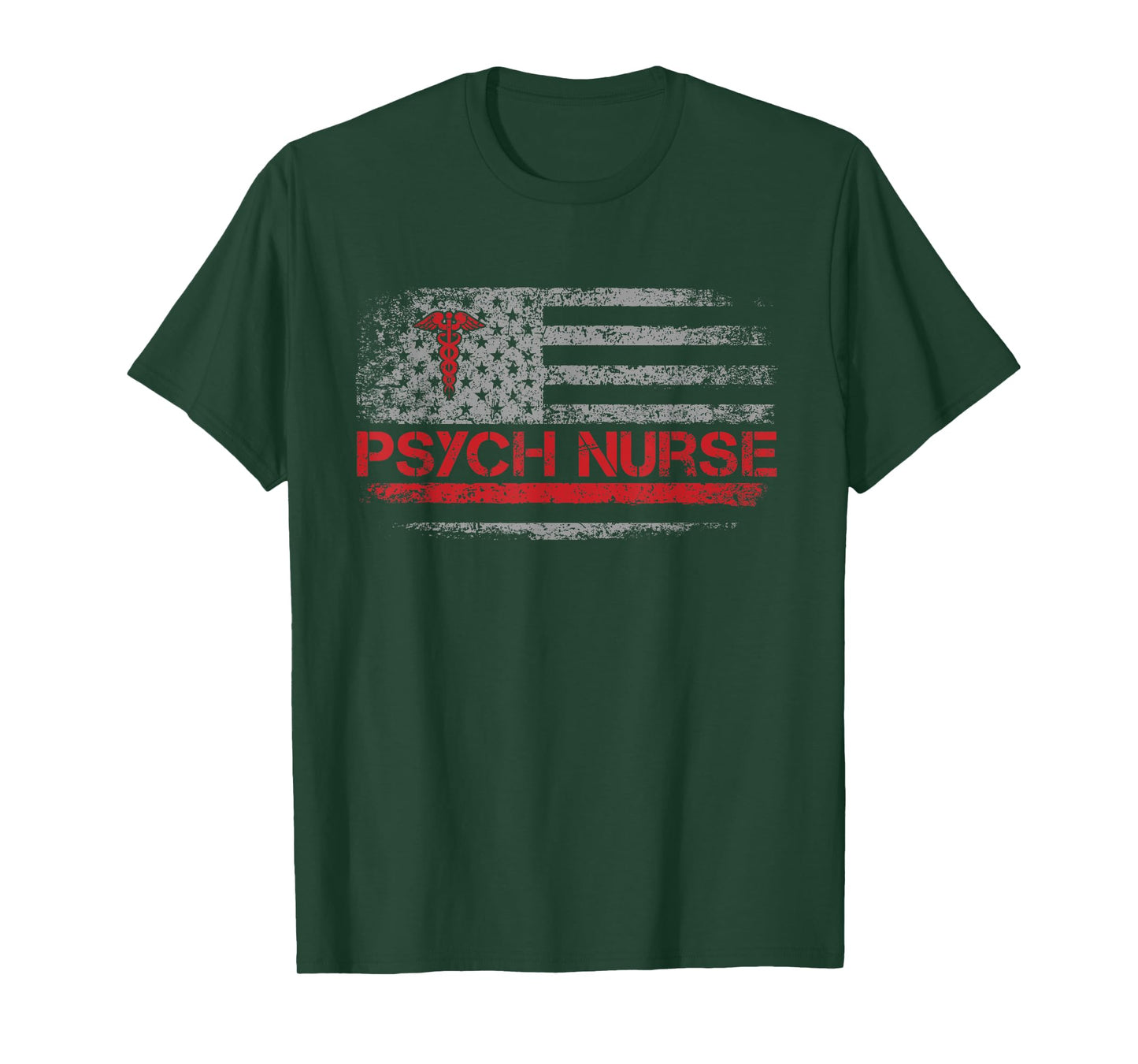American Flag Psychiatric Nurse RN Mental Health Psych Nurse T-Shirt