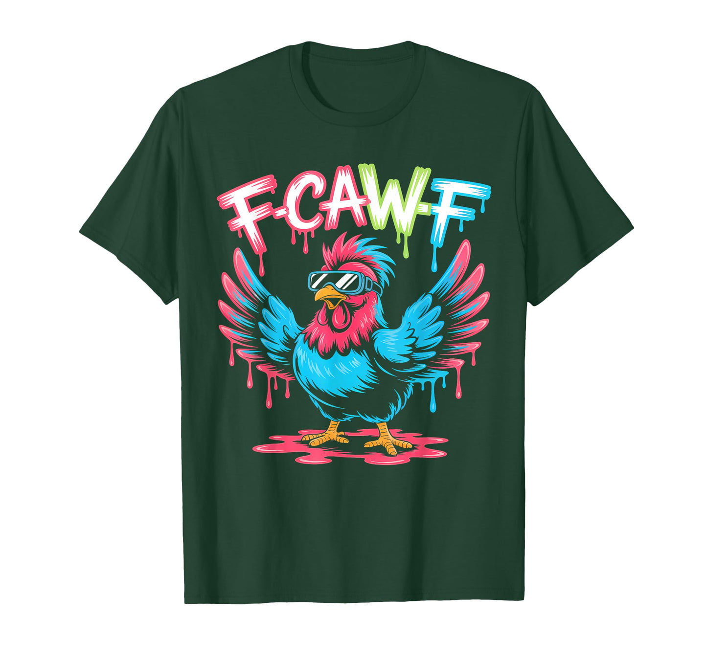 F-CAW-F Vibrant Rooster Attitude T-Shirt
