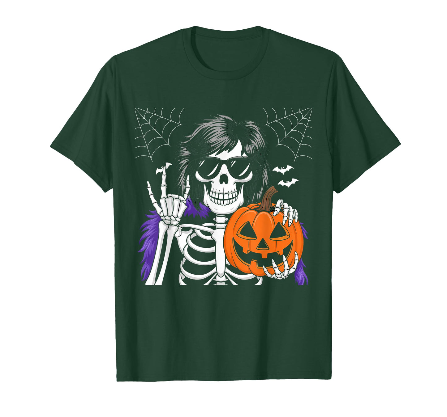 Spooky Bigfoot Jack O Lantern Skeleton Halloween T-Shirt