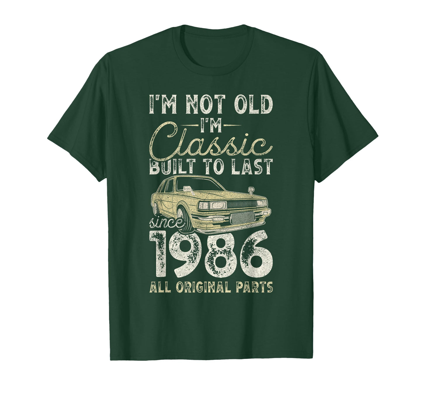 39th Birthday, Since 1986, Classic Car, 39 Year Old T-Shirt