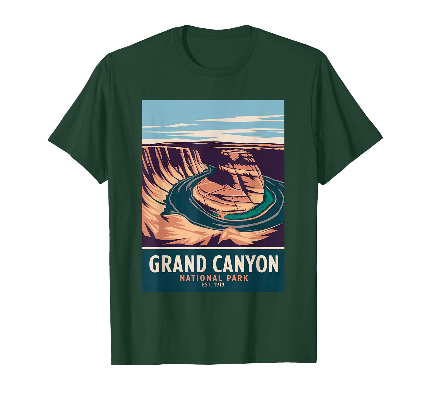 Grand Canyon National Park Vintage Camping Hiking Men Women T-Shirt