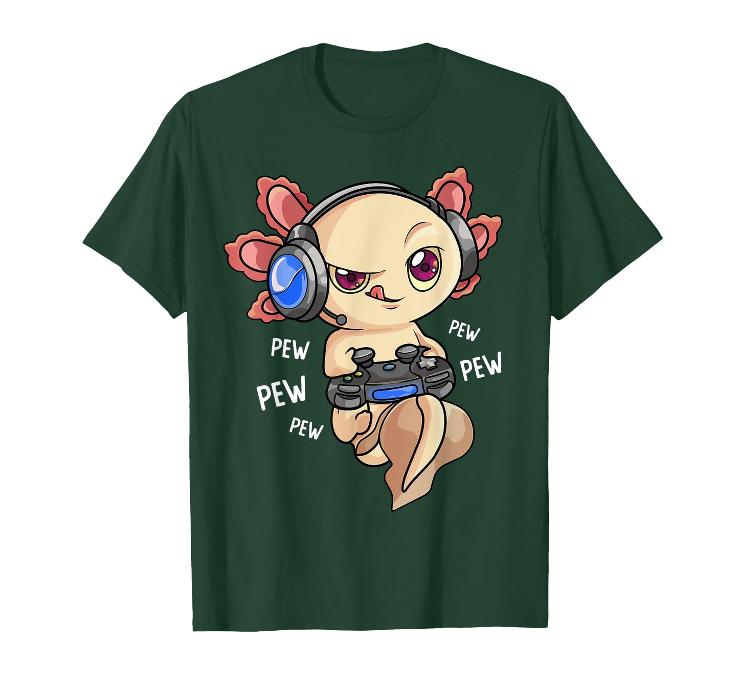 Gaming Axolotl Shirt Kids Boys Gamers - Kawaii Video Game T-Shirt