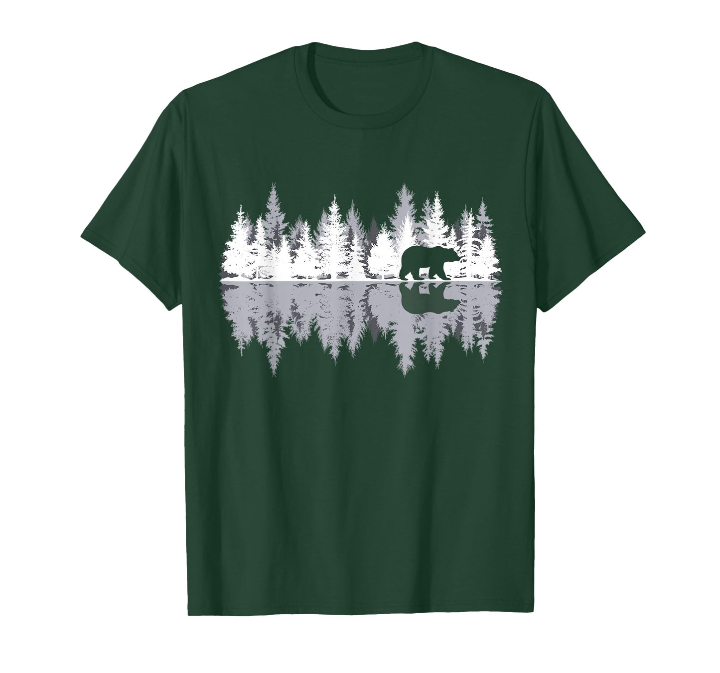 Retro Wildlife Bear Outdoor Forest Nature Outdoor Reflection T-Shirt