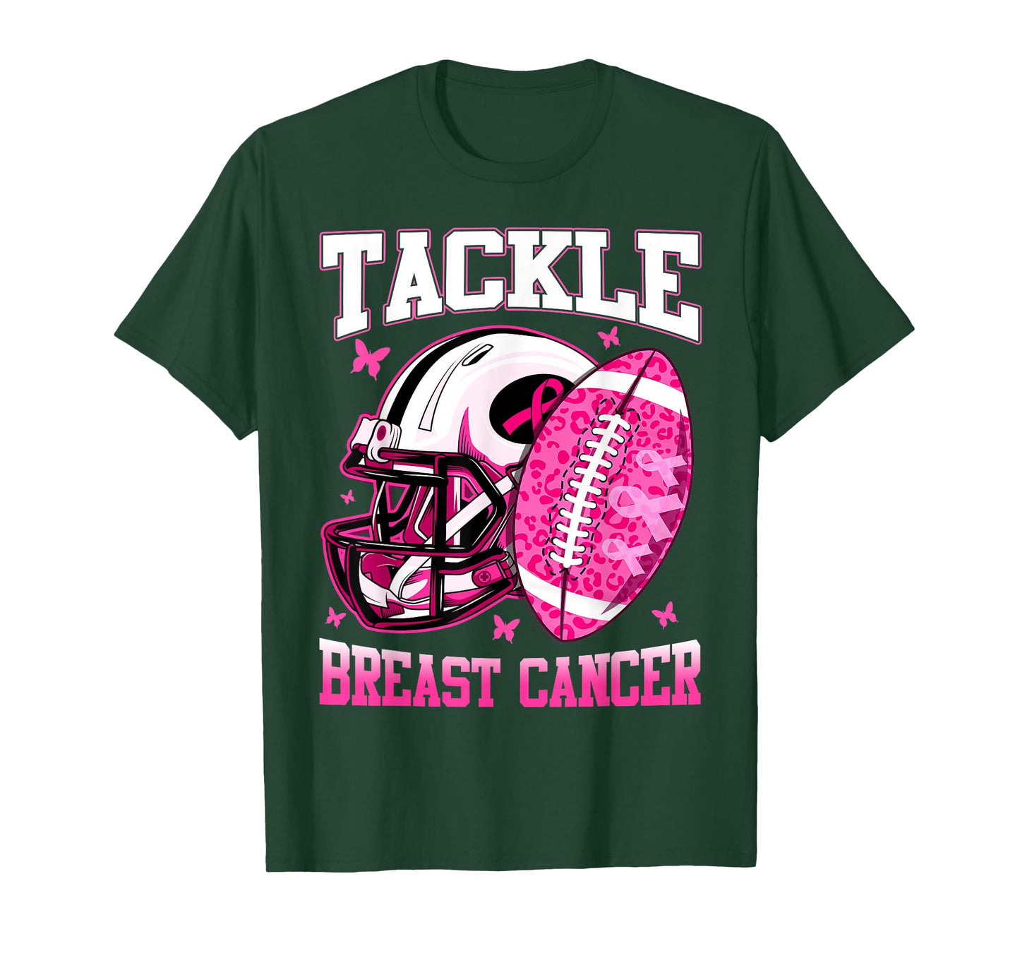 Tackle Breast Cancer Awareness Fighting American Football T-Shirt