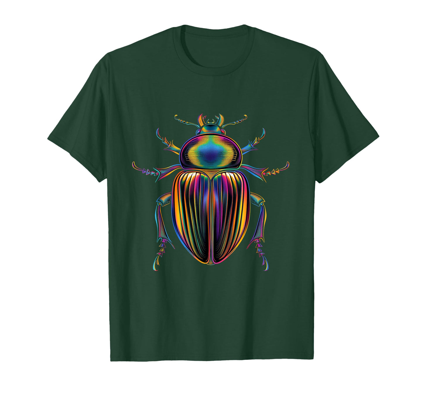 Scarab Beetle Colourful Insects Beetle Entomology Scarabaeus T-Shirt