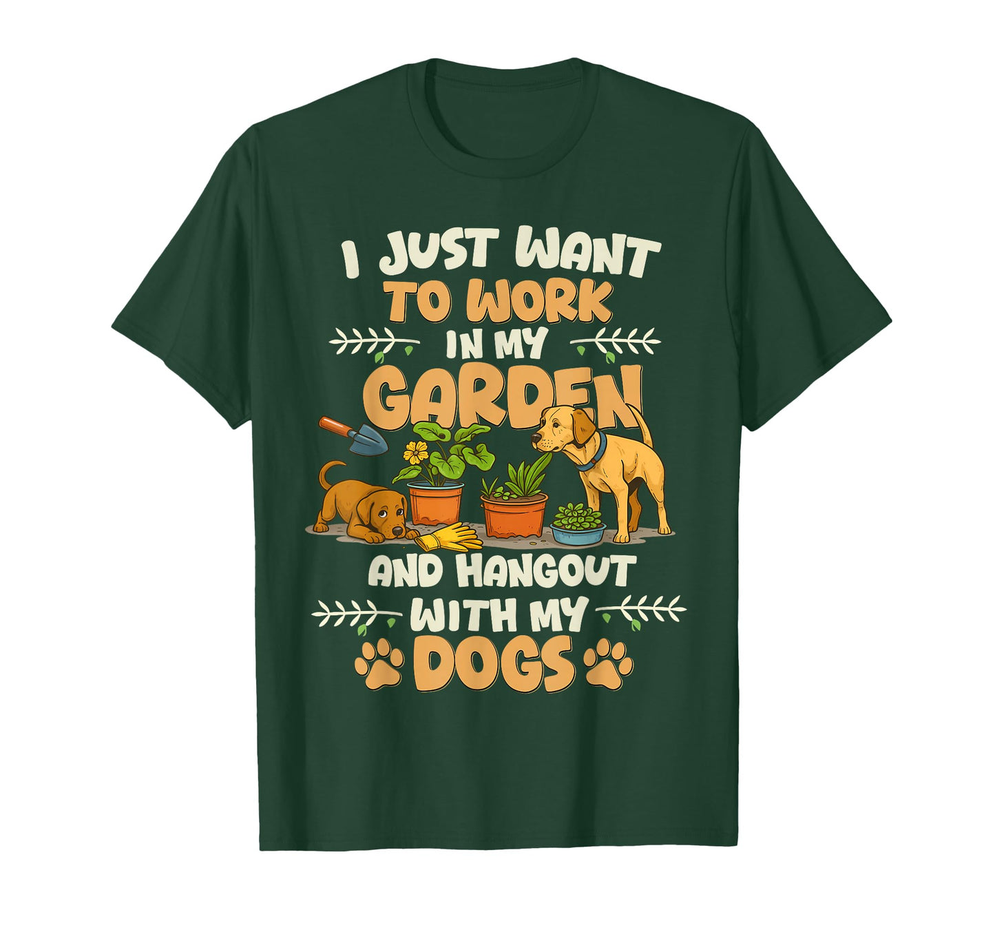 Gardening Dog Lover Gardener Garden Pet Plants Lovers T-Shirt