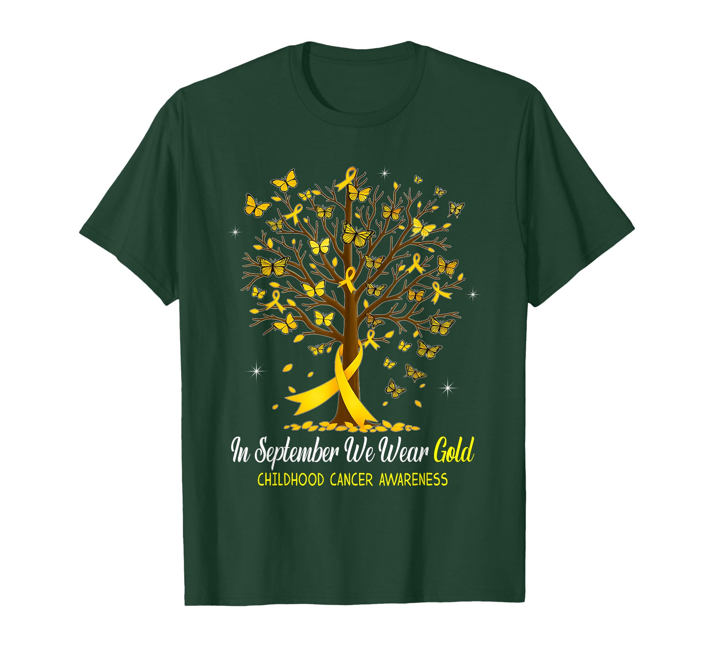 in September We Wear Gold Childhood Cancer Awareness Kids T-Shirt