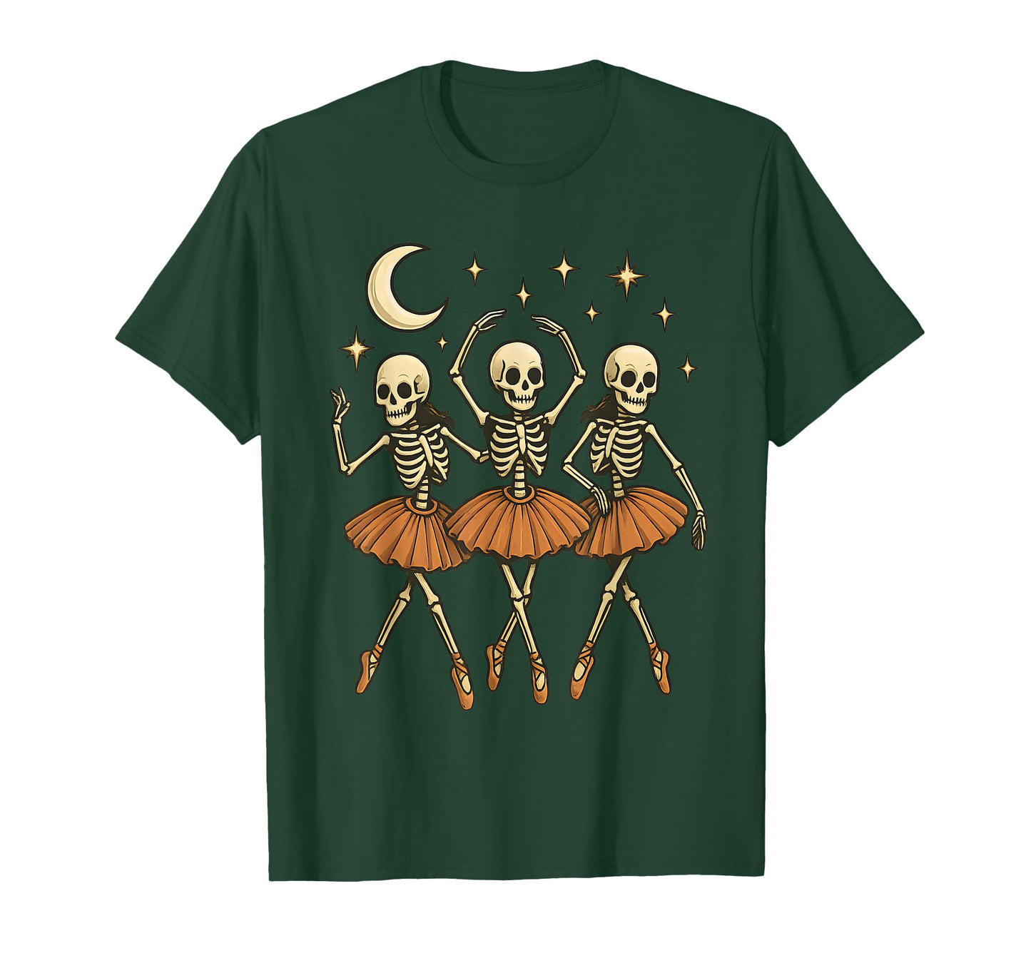 Spooky Skeleton Dance Scary Ballet Halloween Dancers T-Shirt