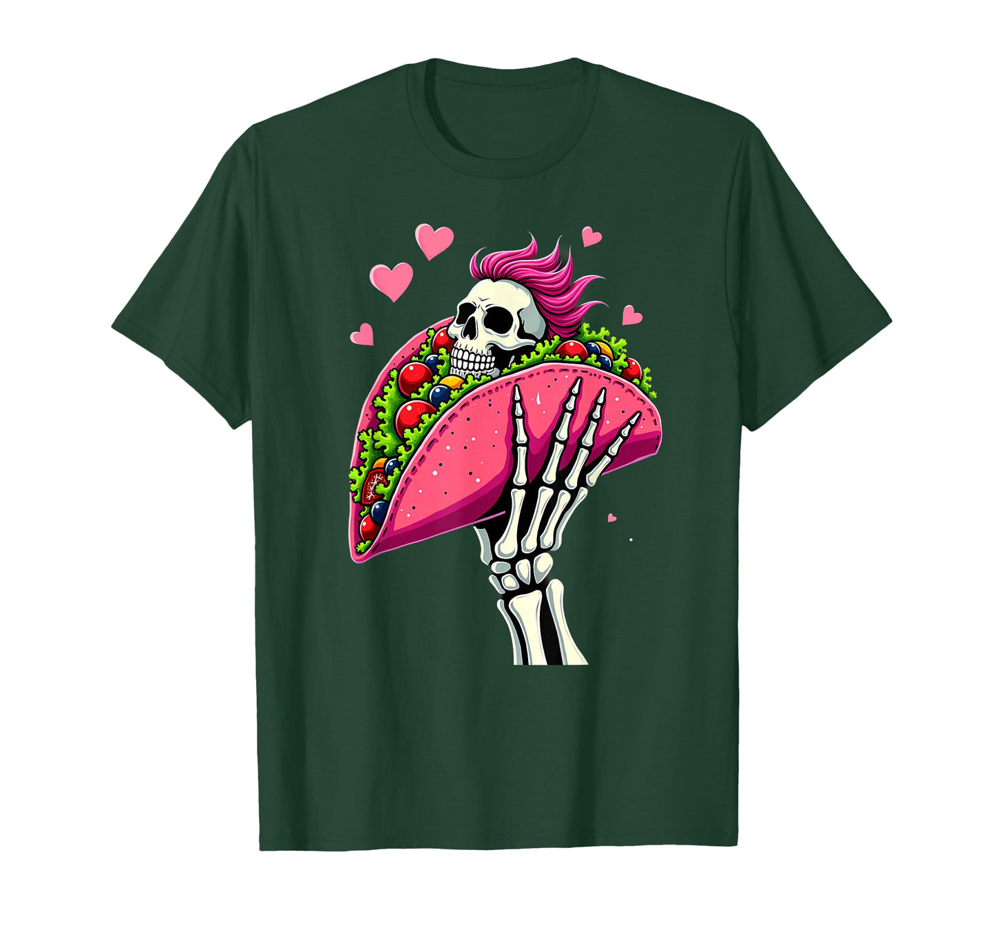 Creepy Skeleton Hand Holding A Taco Halloween T-Shirt