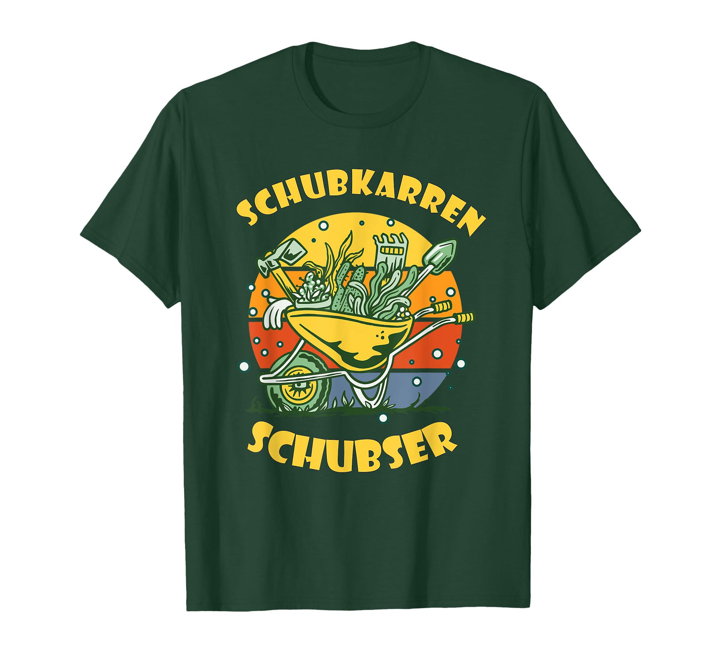 Gardening fun. Wheelbarrow pusher, Funny Garden Gardens T-Shirt