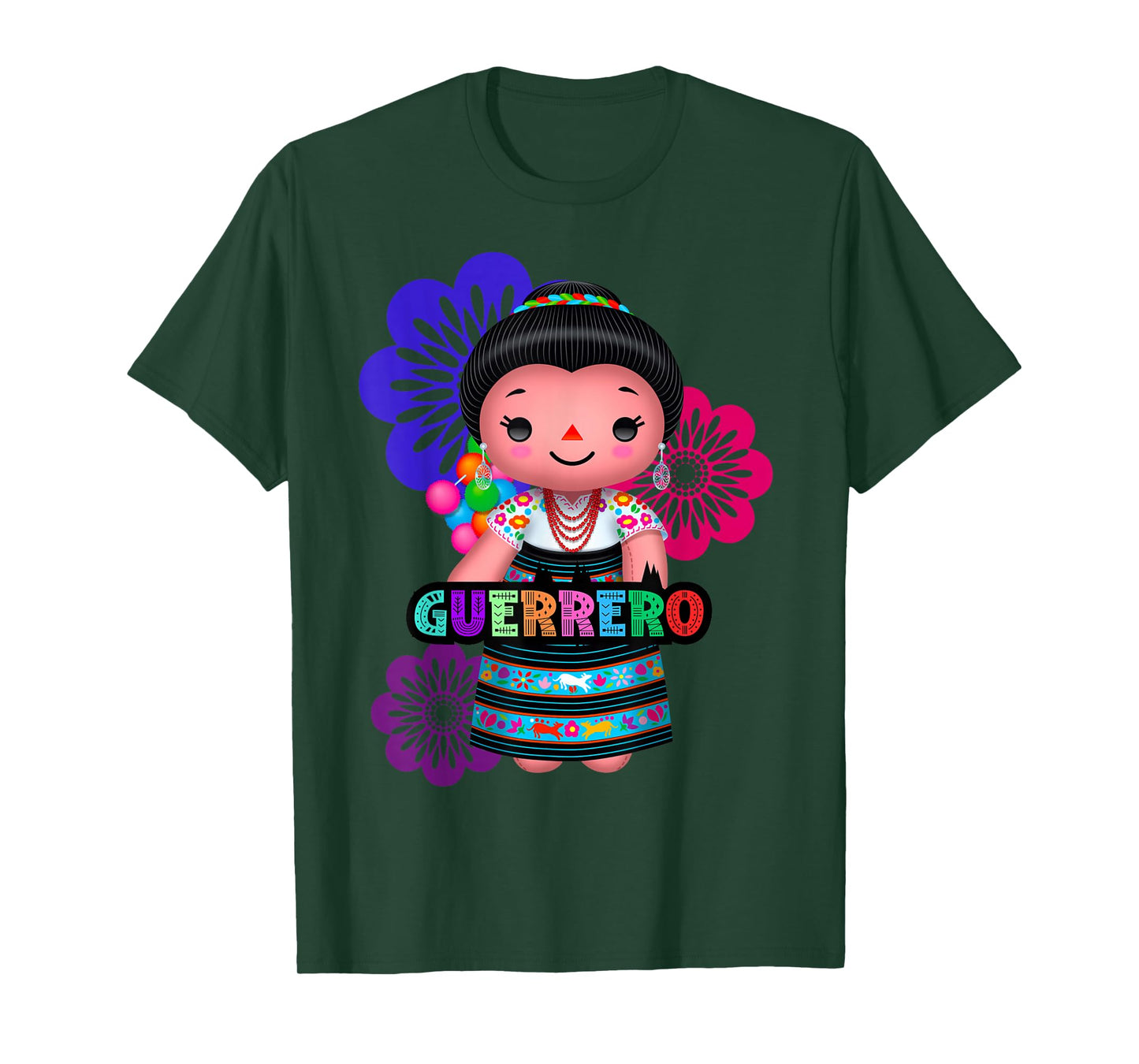 Guerrero Muñeca Lelé Maria Handmade Mexicans Artesanal T-Shirt
