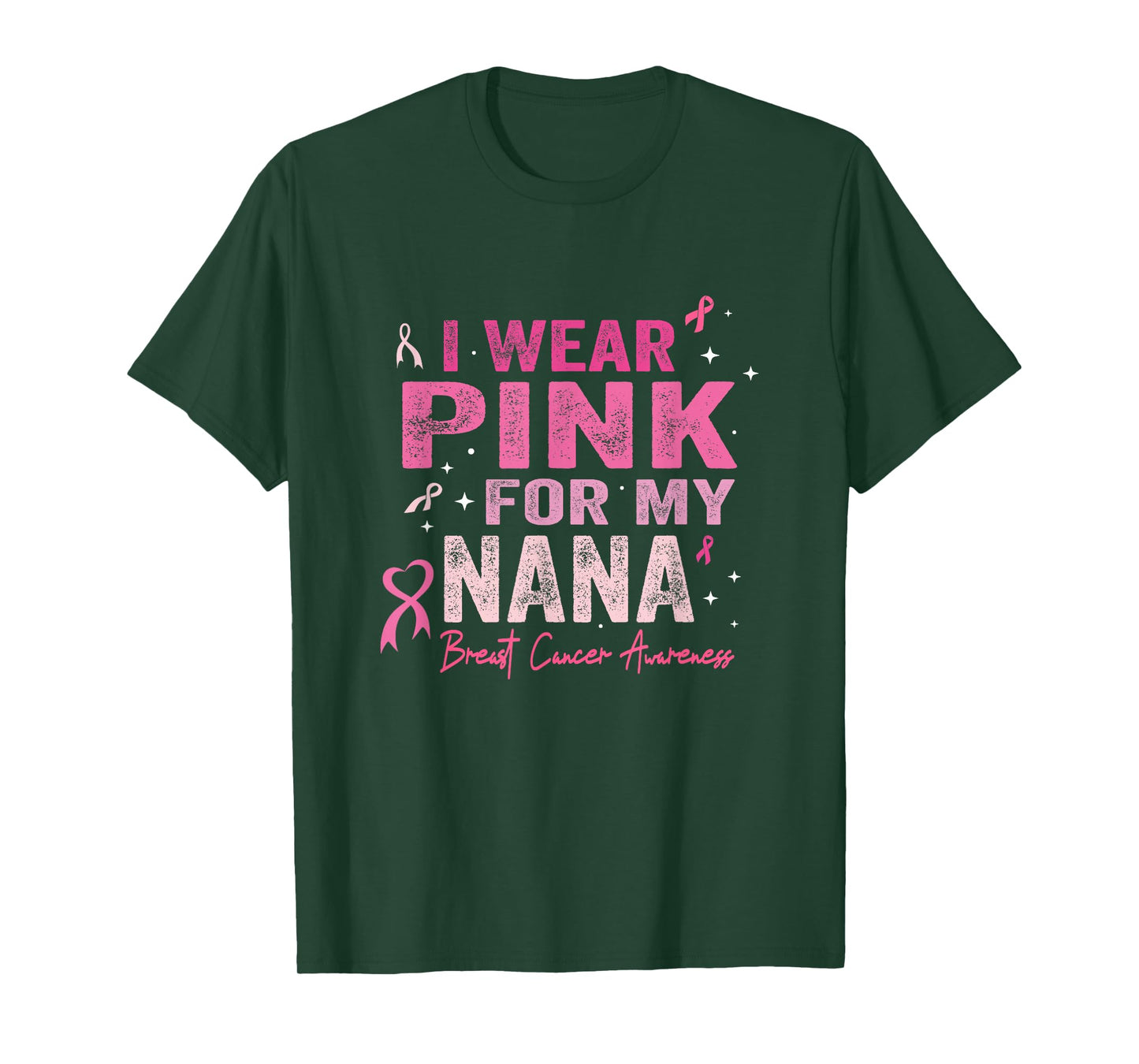 I Wear Pink For My Nana Breast Cancer Awareness Toddler Kids T-Shirt
