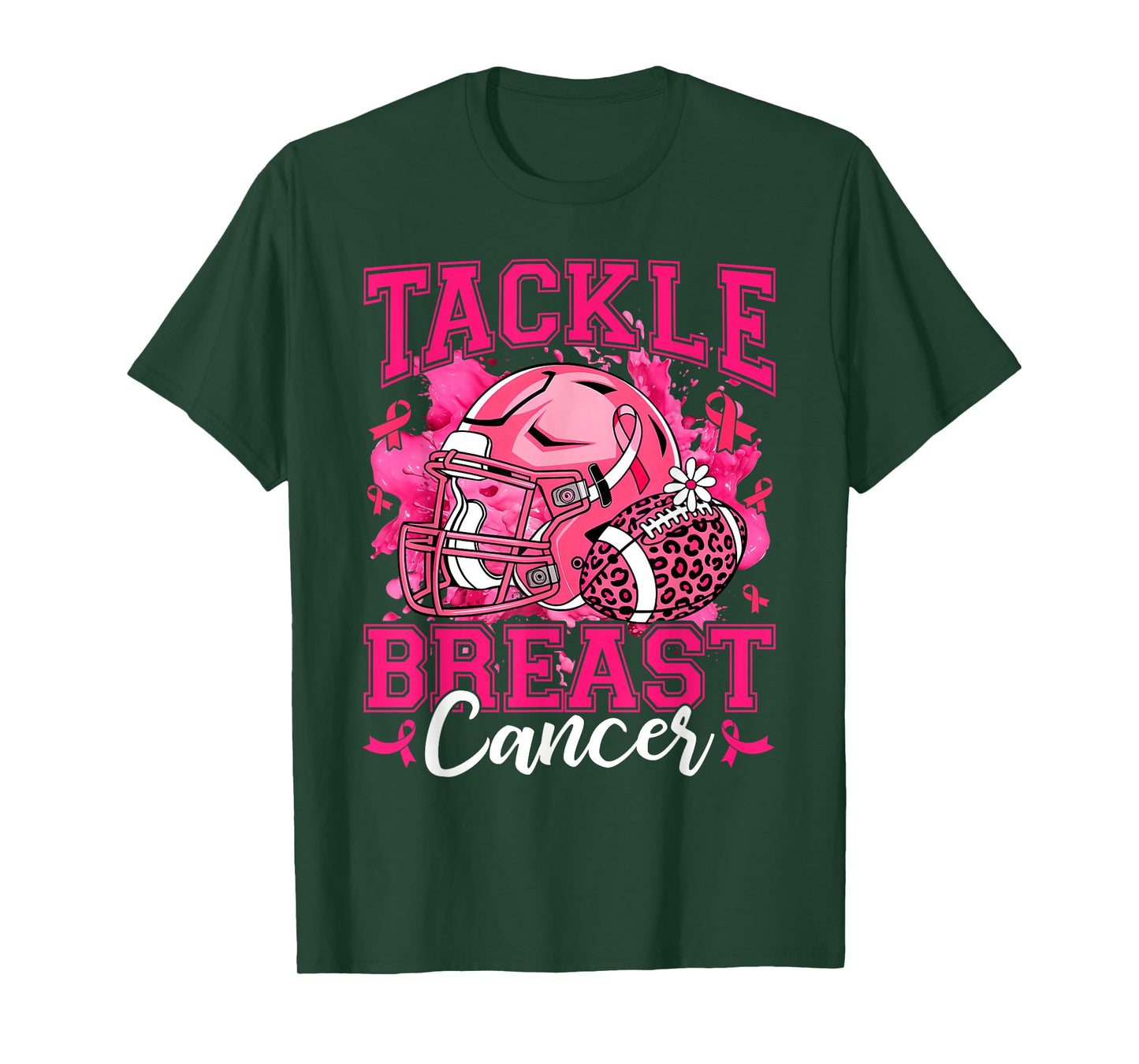Football Tackle Breast Cancer Awareness Men Boy Kids T-Shirt