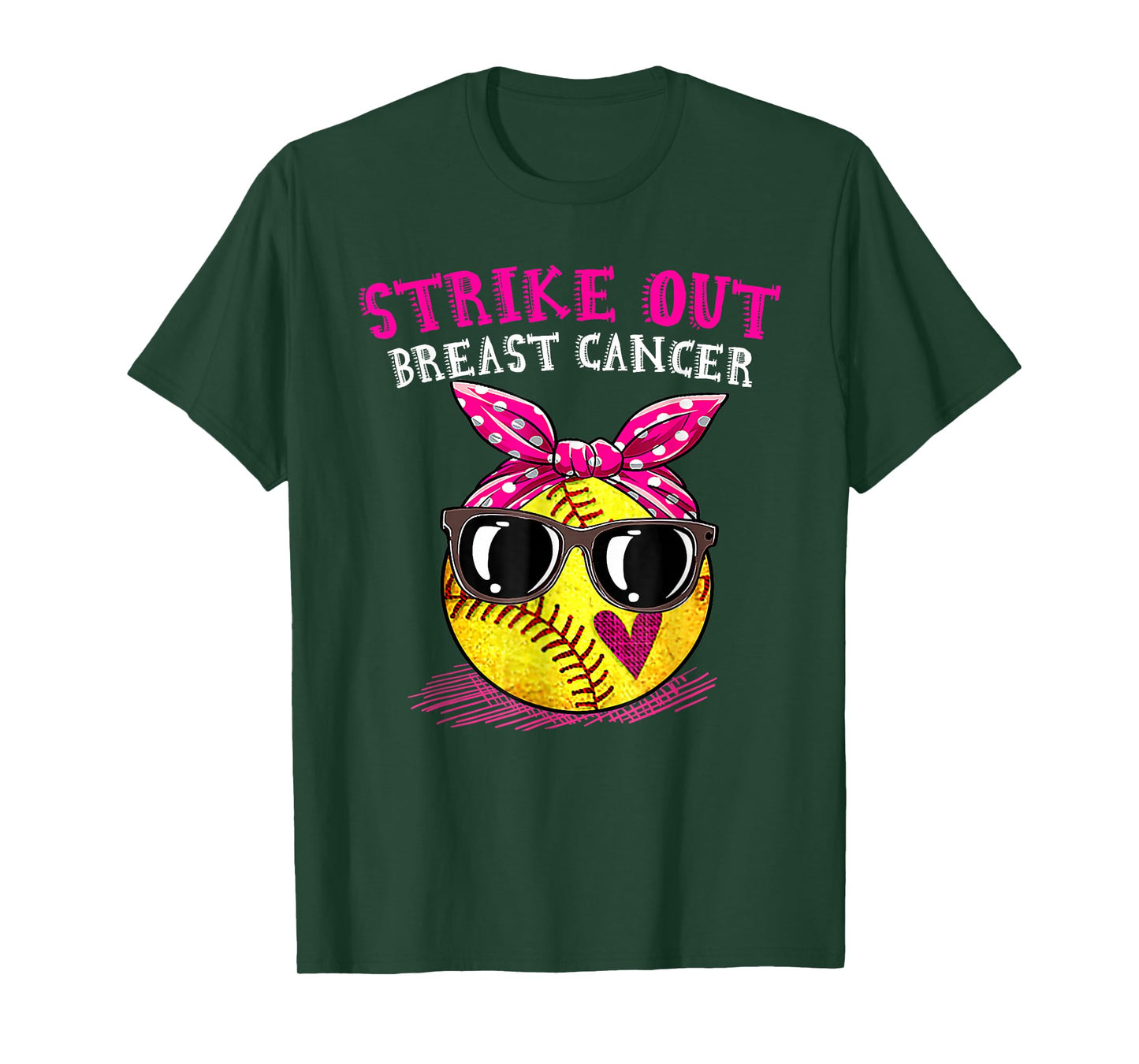 Strike Out Breast Cancer Awareness Softball Fighters T-Shirt