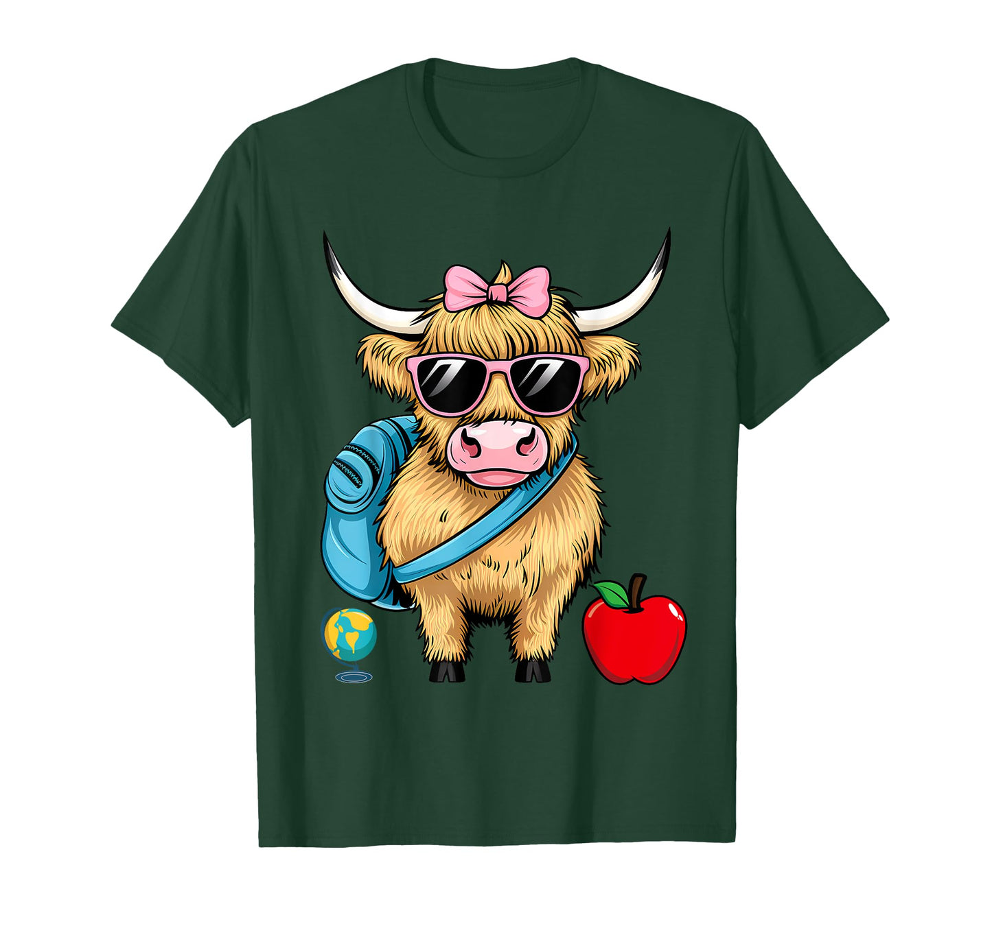 Highland Cow Teacher Back to School Cute Cow Farm Western T-Shirt
