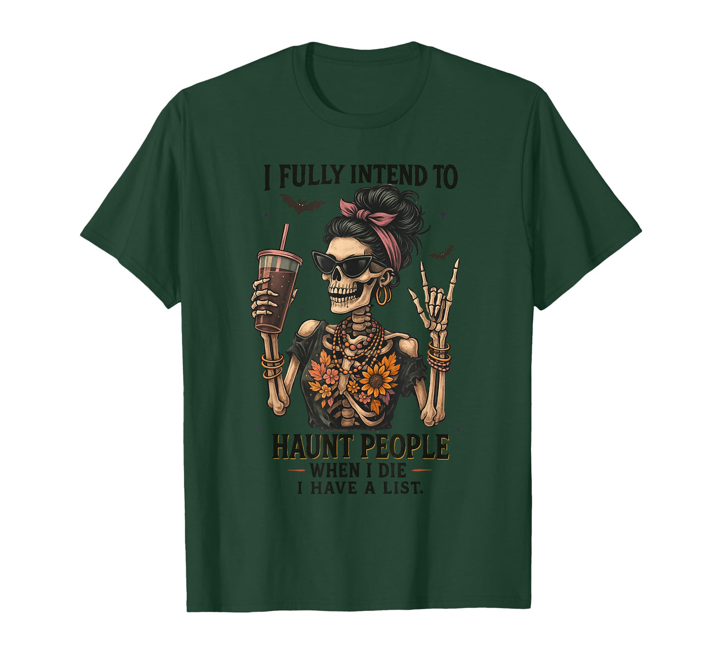 Halloween Outfit for Women Funny Skeleton Funny Halloween T-Shirt