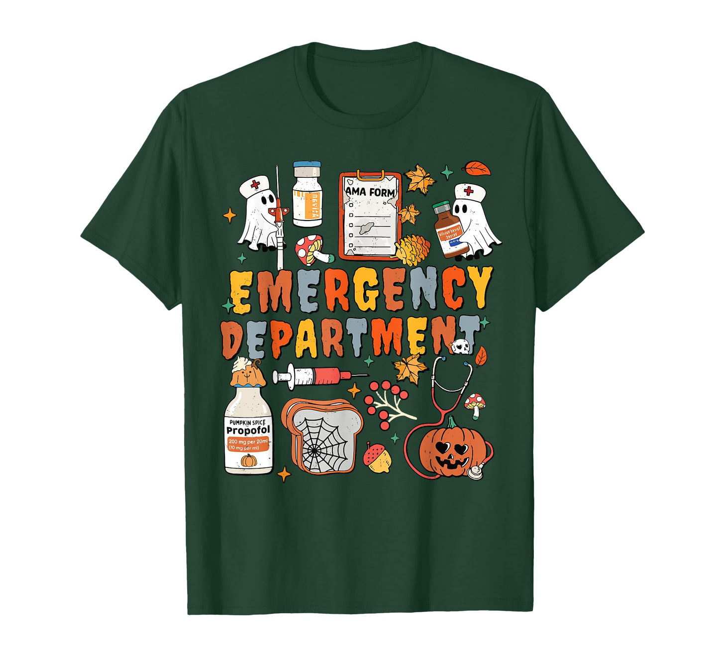 Emergency Department Funny ER Nurse Halloween Spooky Season T-Shirt