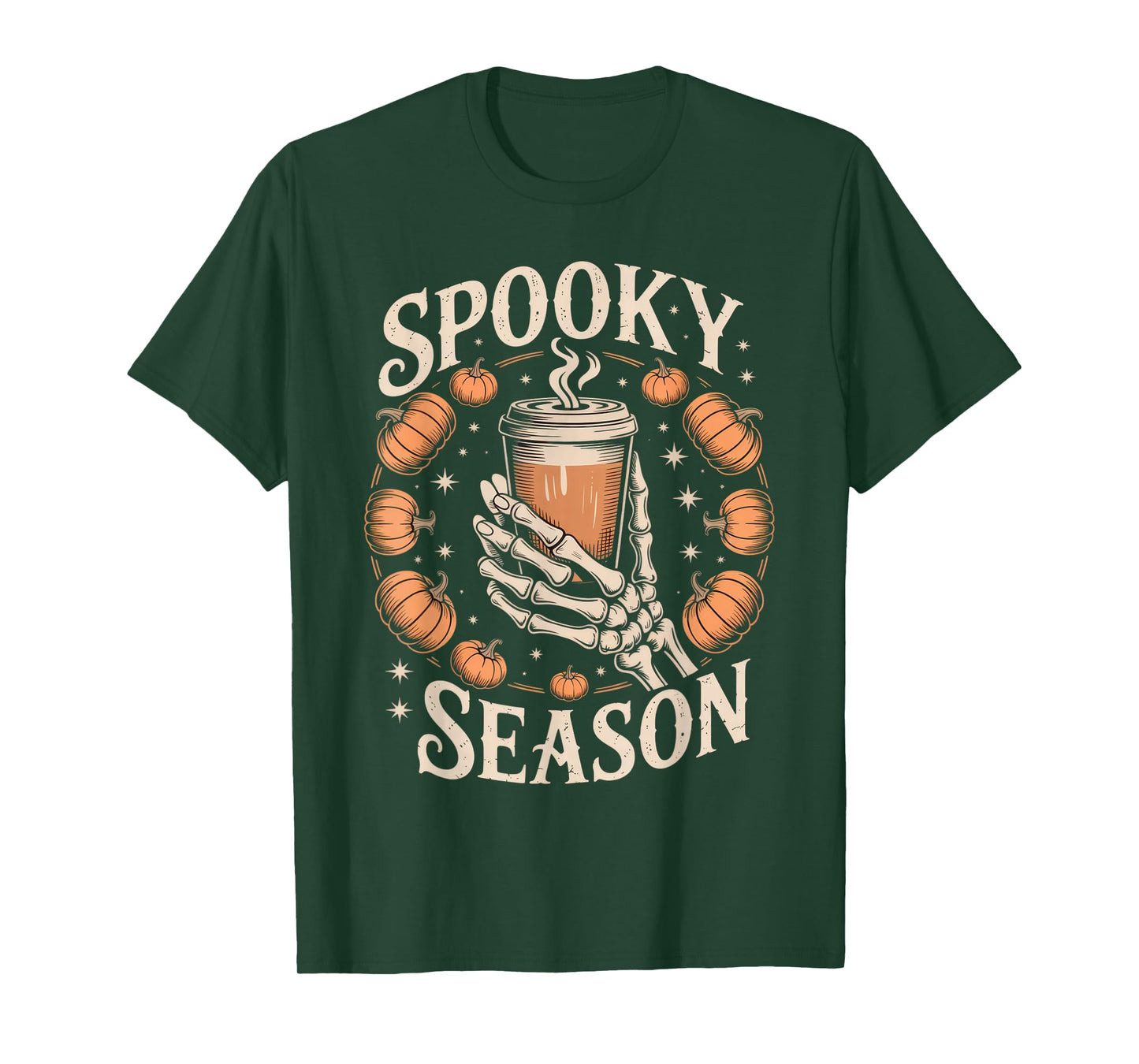 Spooky Season Halloween Coffee Lovers Fall Vibes T-Shirt